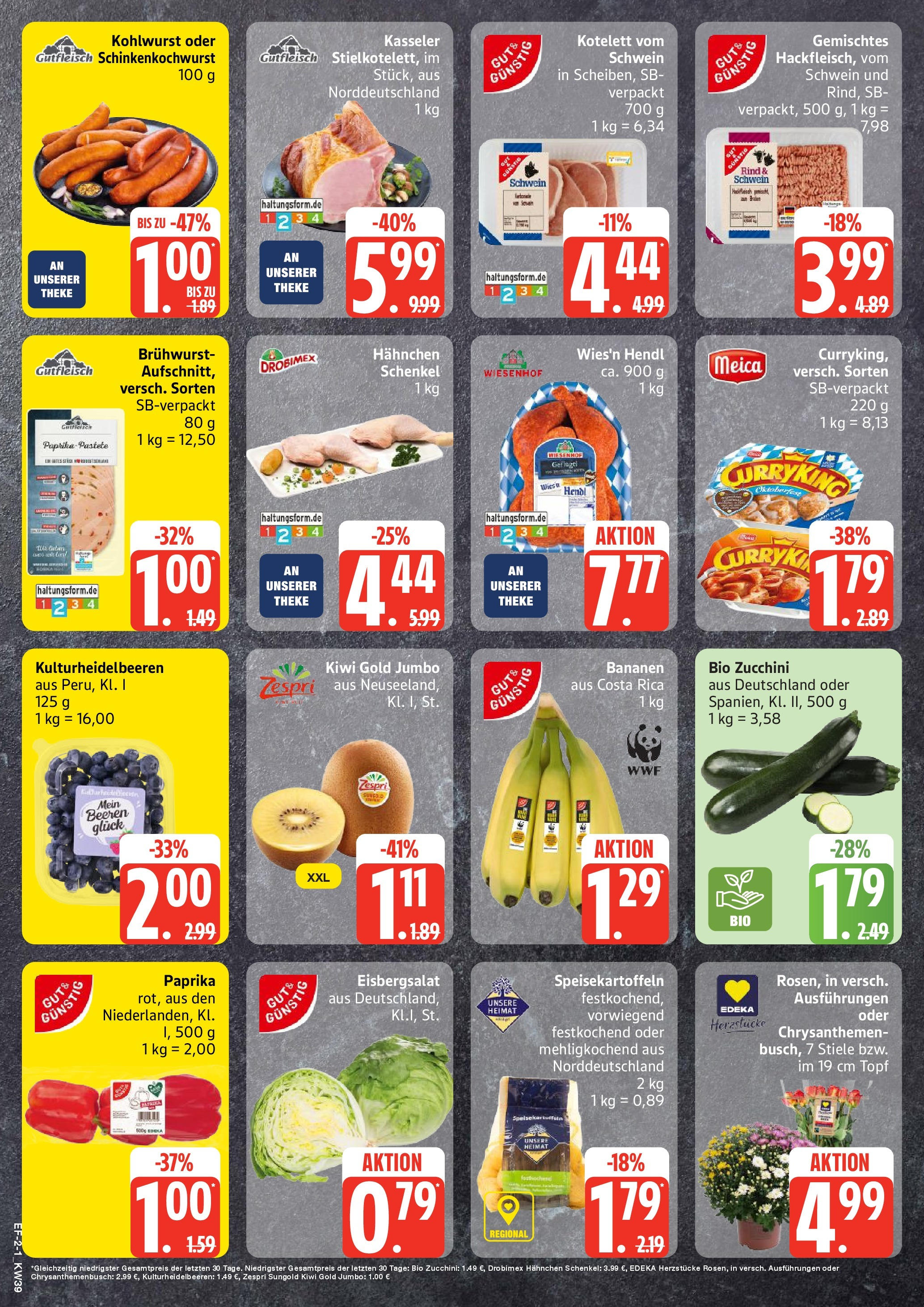 Edeka prospekt Schellhorn	 (ab 21.09.2025) » Angebote Online | Seite: 2 | Produkte: Bananen, Meica, Paprika, Kiwi