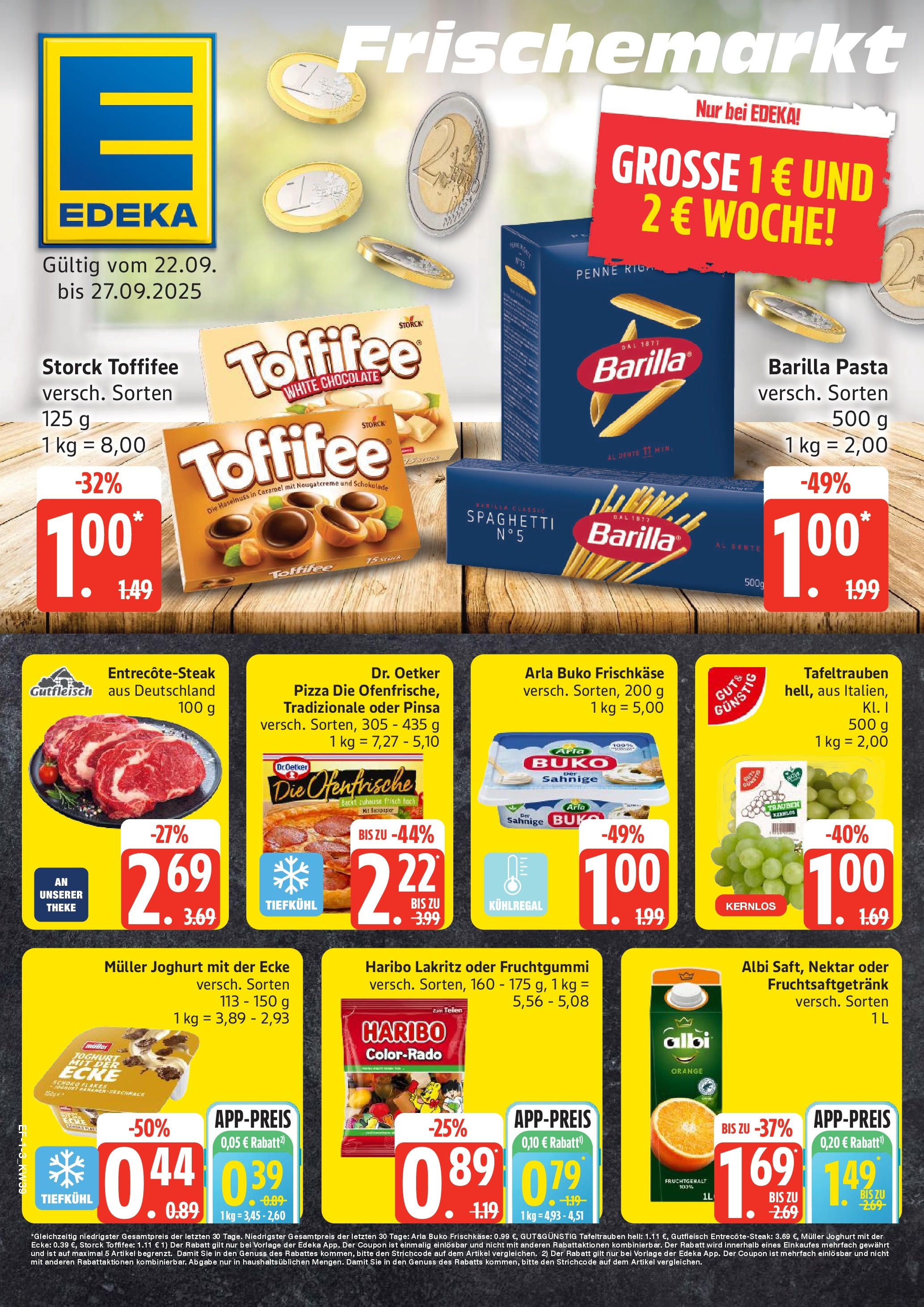 Edeka prospekt Schellhorn	 (ab 21.09.2025) » Angebote Online | Seite: 1 | Produkte: Haribo, Theke, Pizza, Frischkase