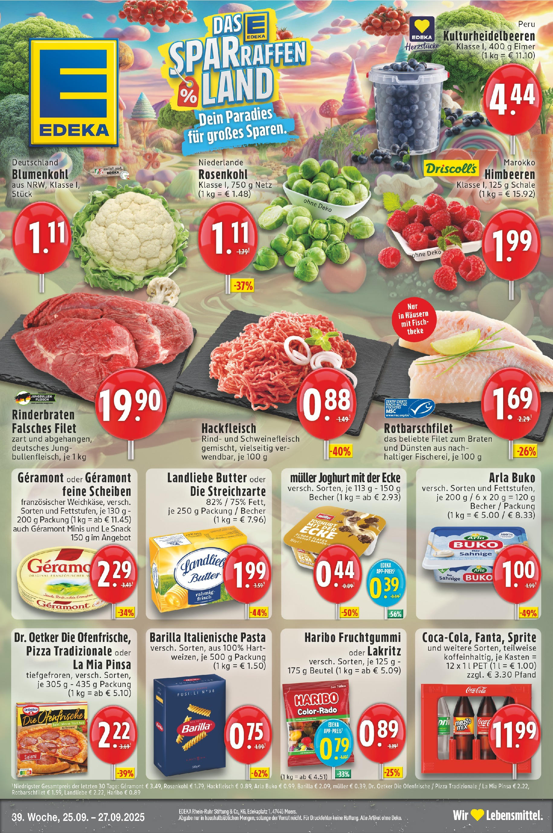 Edeka prospekt Neuss	 (ab 24.09.2025) » Angebote Online | Seite: 1 | Produkte: Haribo, Joghurt, Arla buko, Pizza