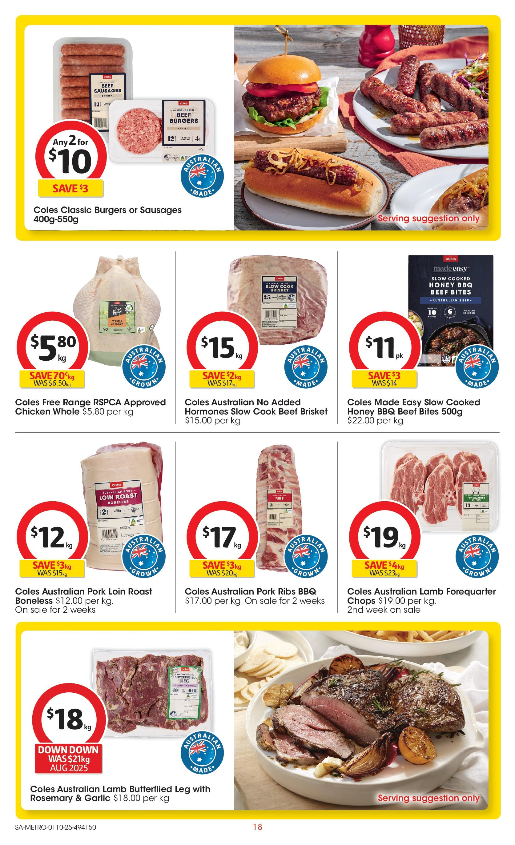 ﻿﻿Coles catalogue valid from 30/09/2025 > Online Australia | Page: 18 | Products: Honey, Lamb, Beef, Garlic