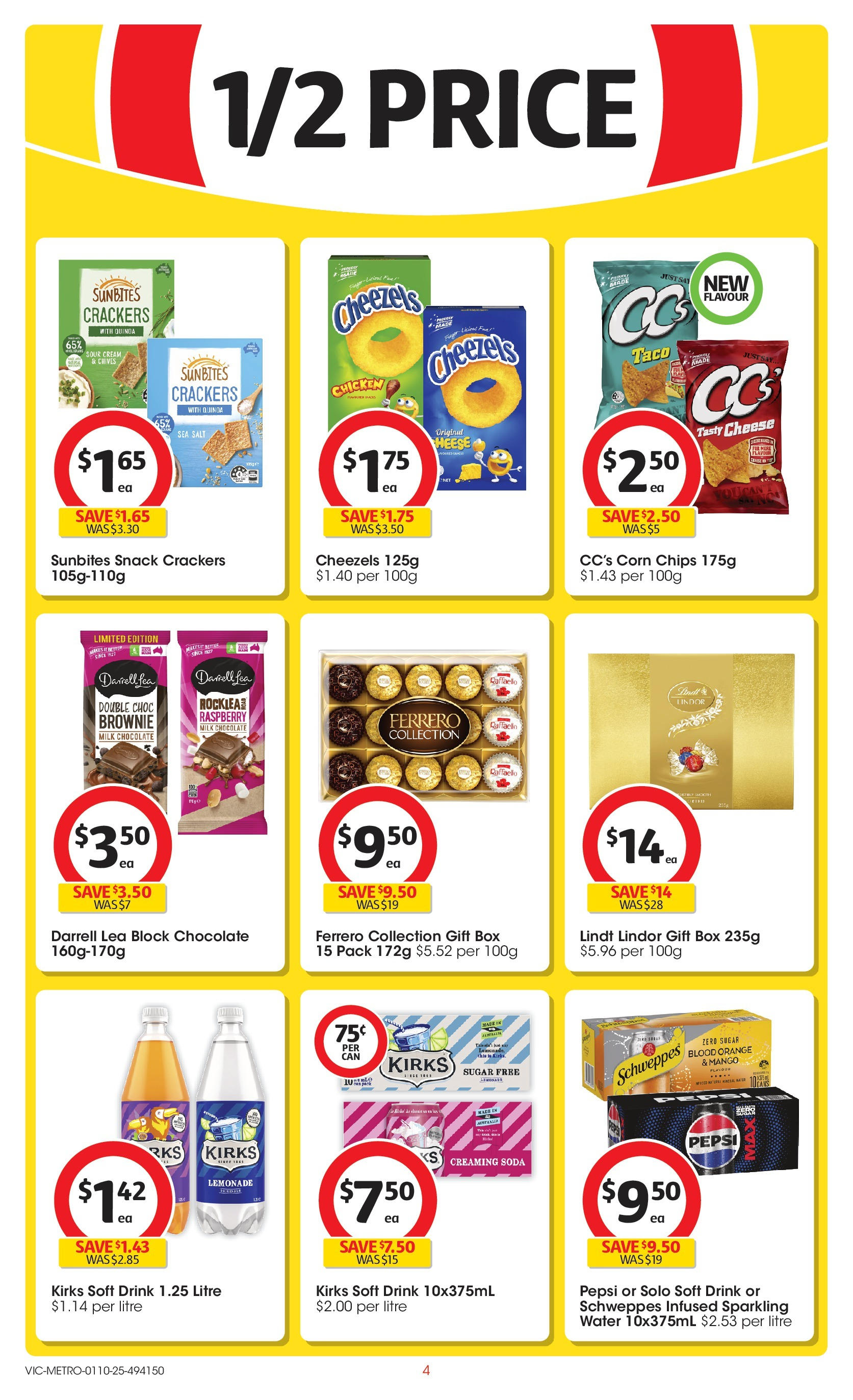﻿﻿Coles catalogue valid from 30/09/2025 > Online Australia | Page: 4 | Products: Chocolate, Chips, Sugar, Raspberry