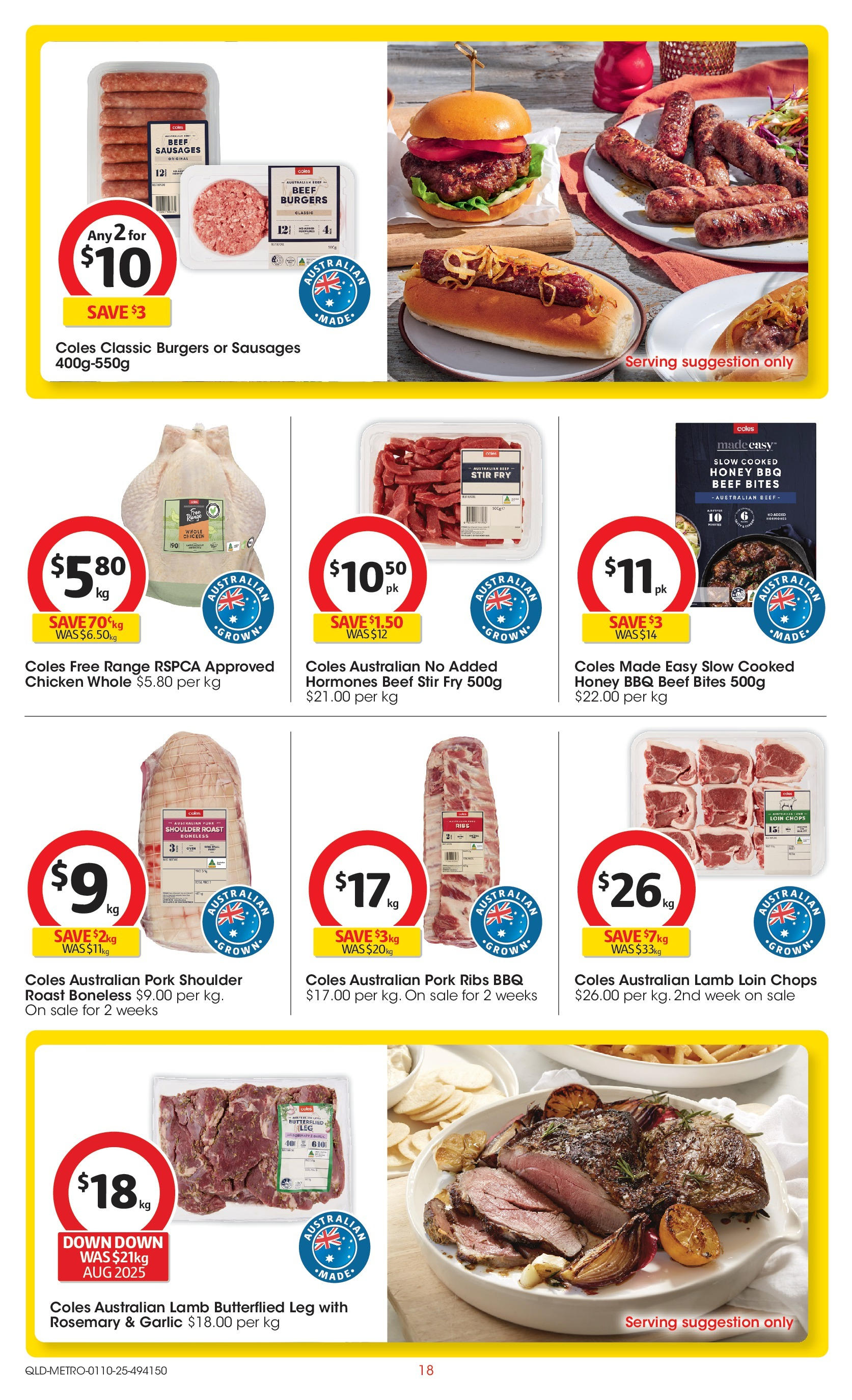 ﻿﻿Coles catalogue valid from 30/09/2025 > Online Australia | Page: 18 | Products: Honey, Chicken, Beef, Garlic