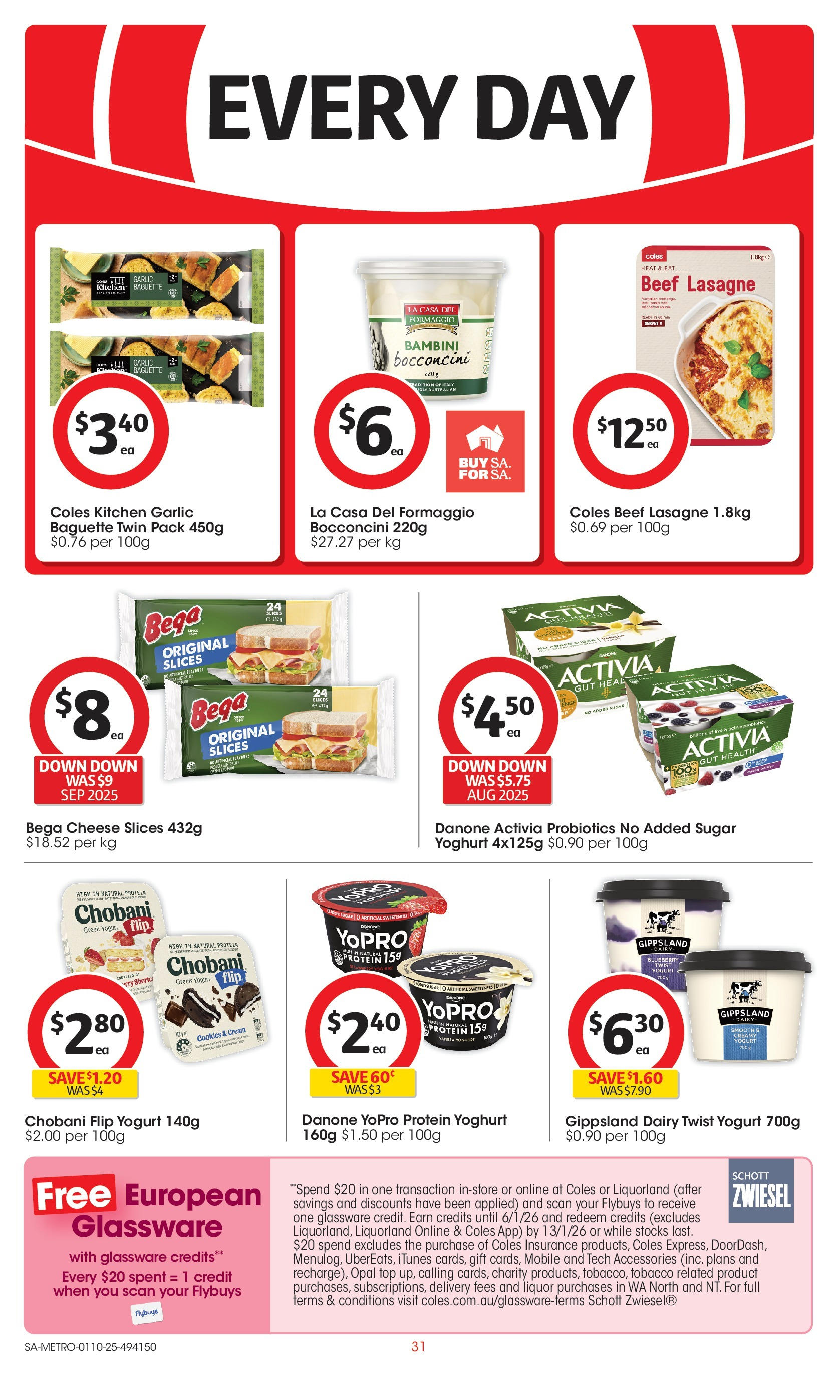 ﻿﻿Coles catalogue valid from 30/09/2025 > Online Australia | Page: 31 | Products: Glassware, Opal, Sugar, Garlic