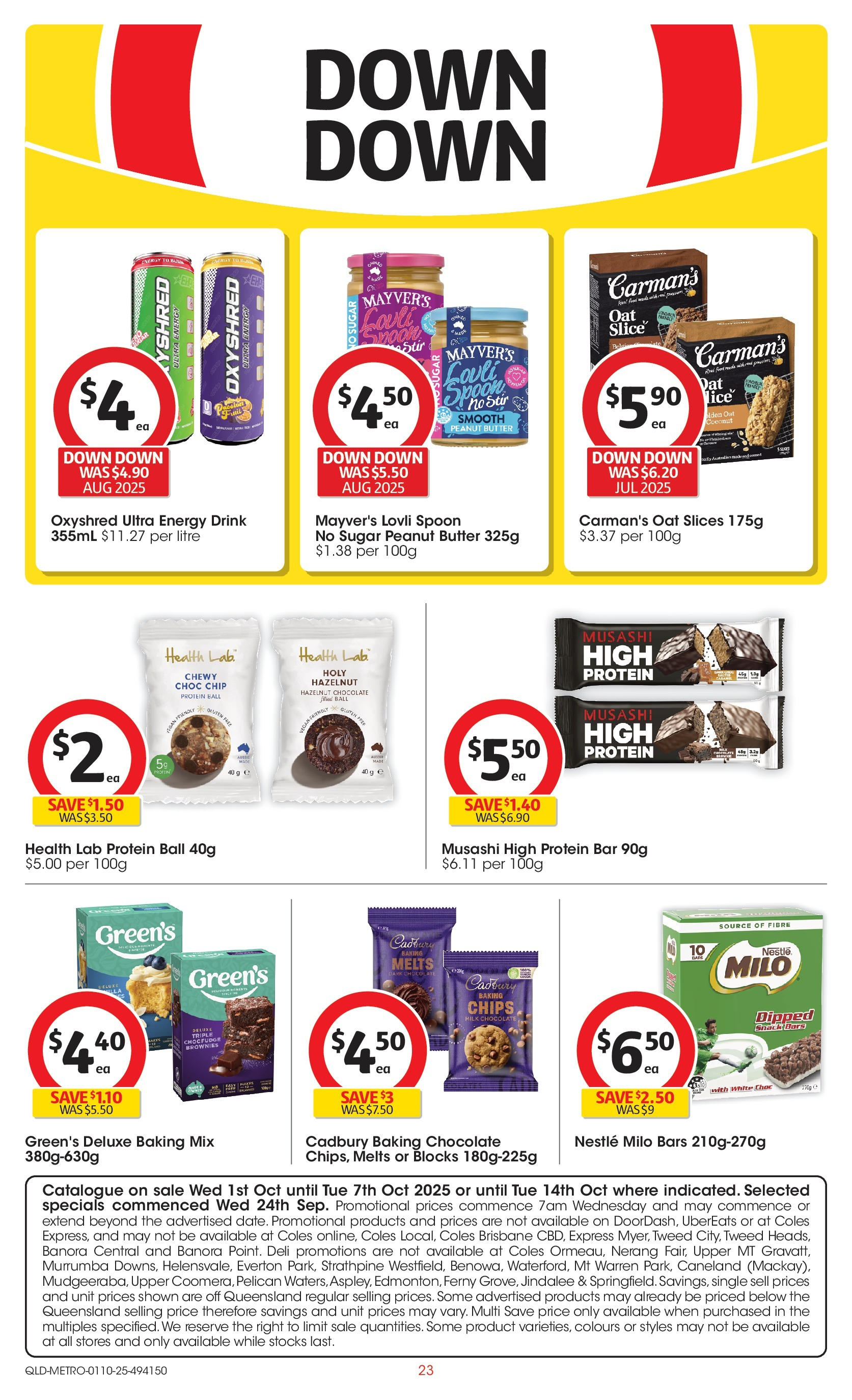 ﻿﻿Coles catalogue valid from 30/09/2025 > Online Australia | Page: 23 | Products: Milk, Butter, Chocolate, Chips