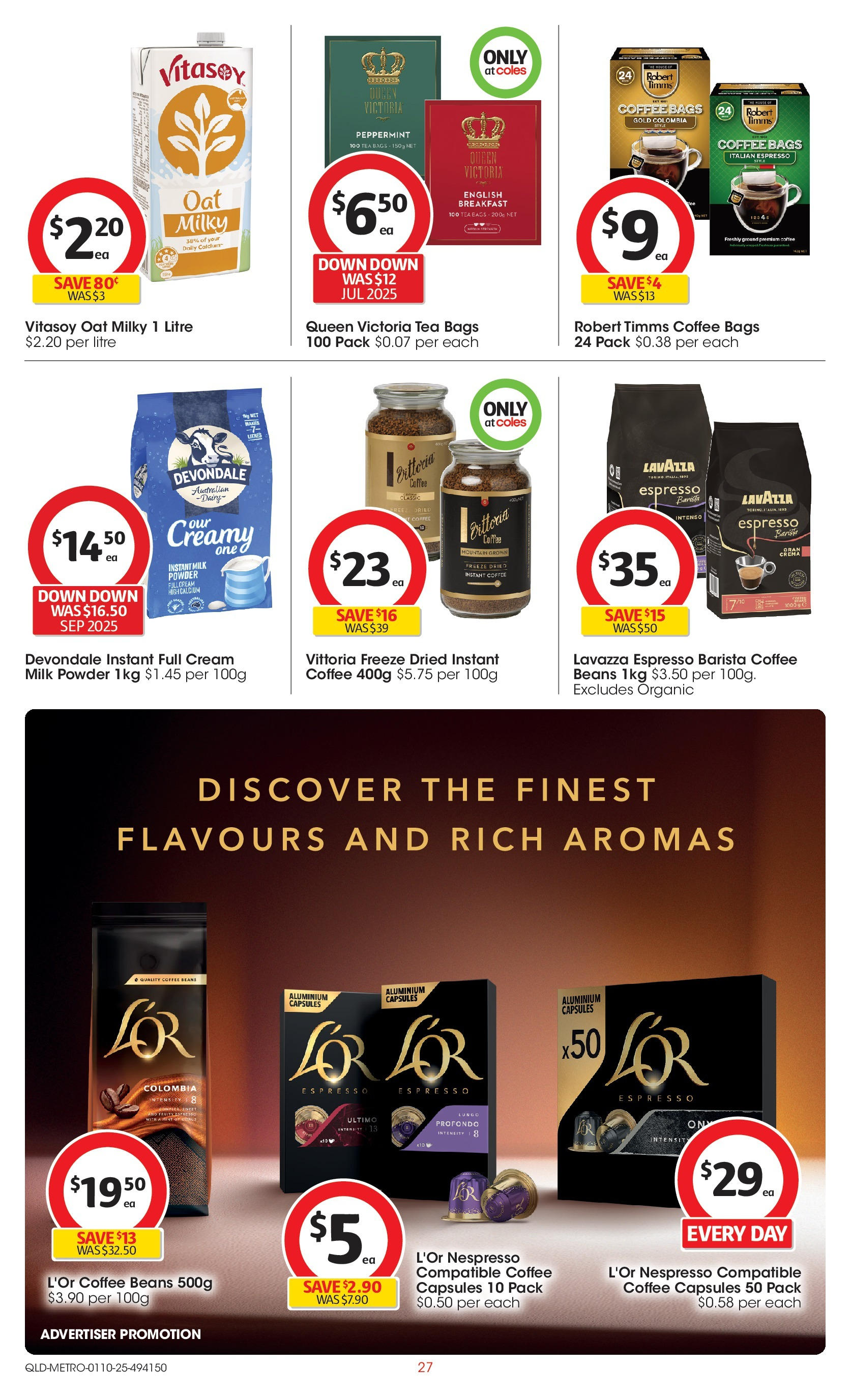﻿﻿Coles catalogue valid from 30/09/2025 > Online Australia | Page: 27 | Products: Powder, Milk, Coffee, Cream