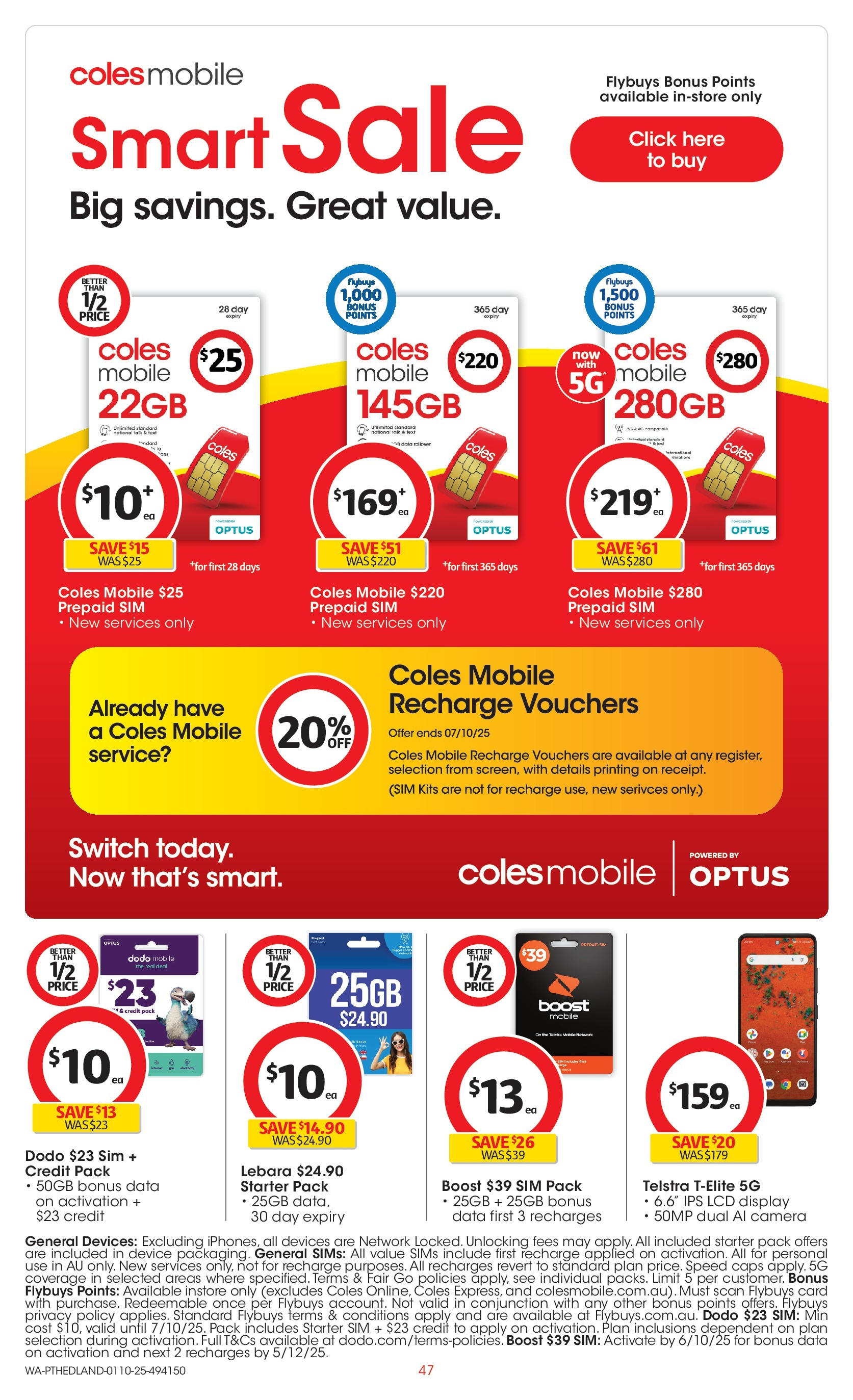 ﻿﻿Coles catalogue valid from 30/09/2025 > Online Australia | Page: 47