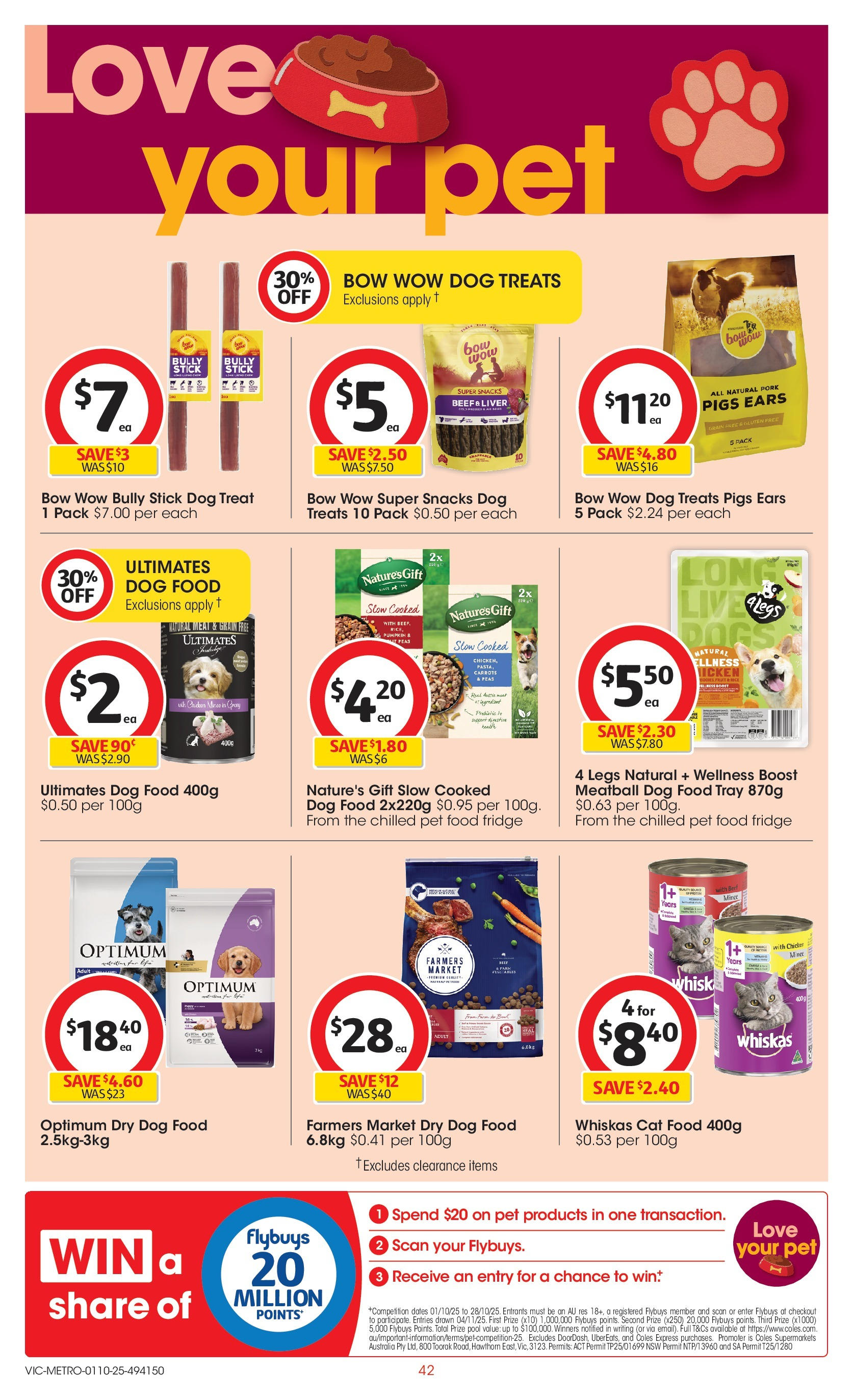 ﻿﻿Coles catalogue valid from 30/09/2025 > Online Australia | Page: 42 | Products: Pork, Dog food, Pumpkin, Fridge