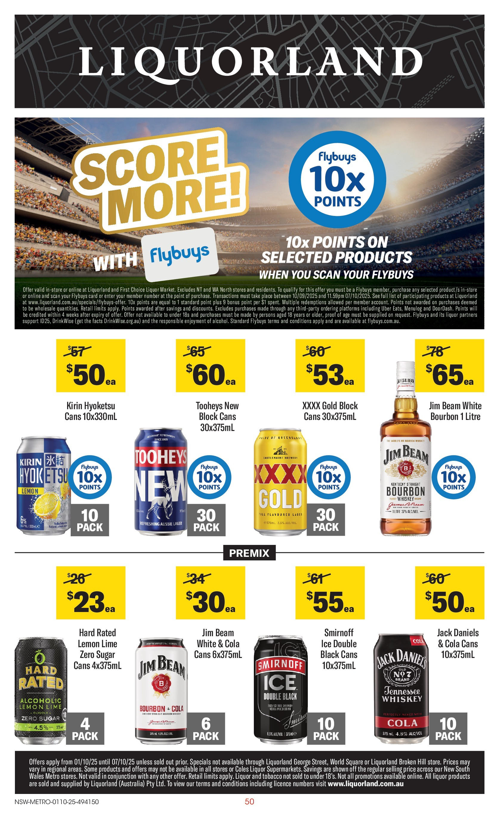 ﻿﻿Coles catalogue valid from 30/09/2025 > Online Australia | Page: 50 | Products: Bourbon, Platforms, Vodka, Lemon