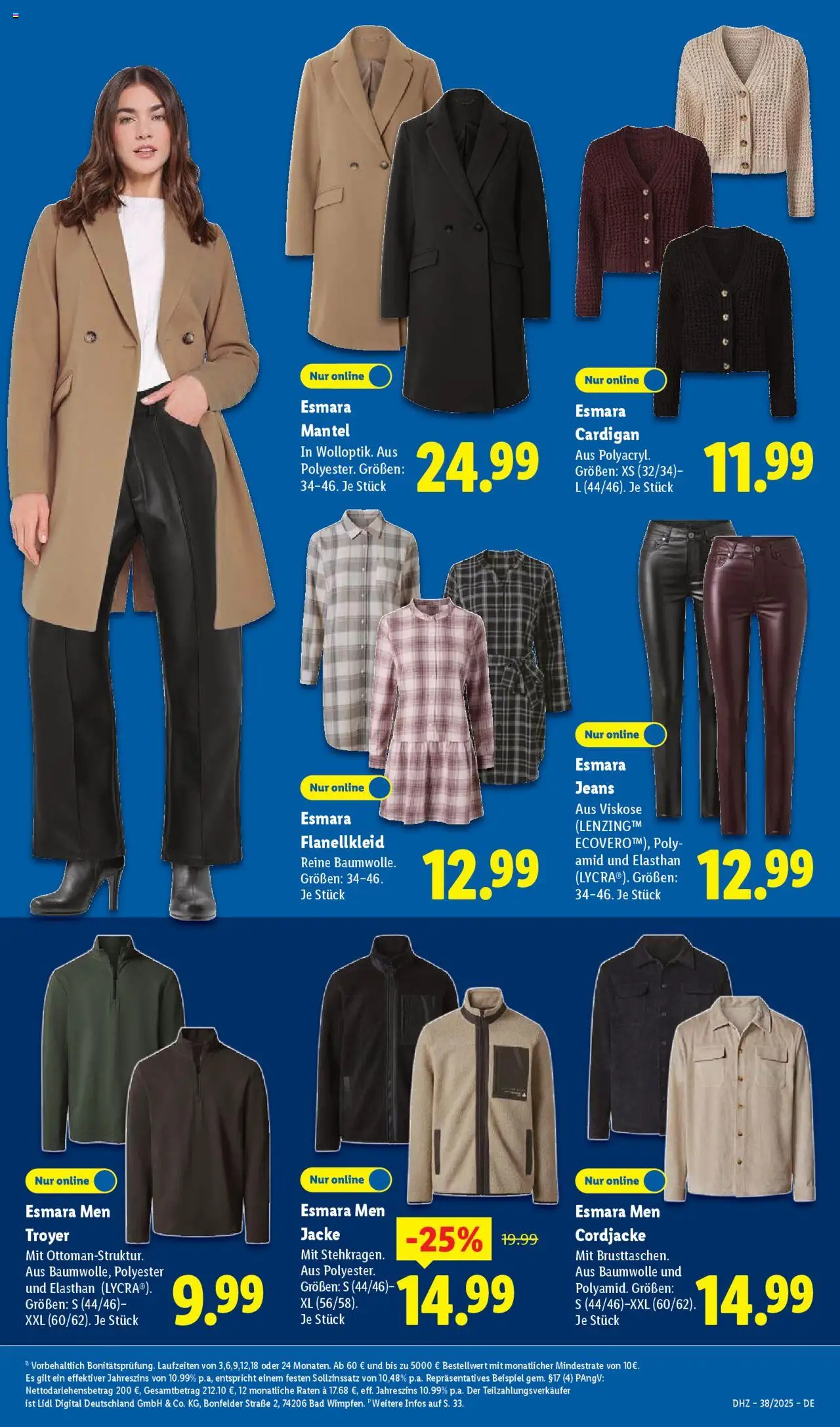 Lidl Prospekt Aarbergen – gültig ab 15.09.2025 | Seite: 35 | Produkte: Cardigan, Jacke, Mantel, Jeans