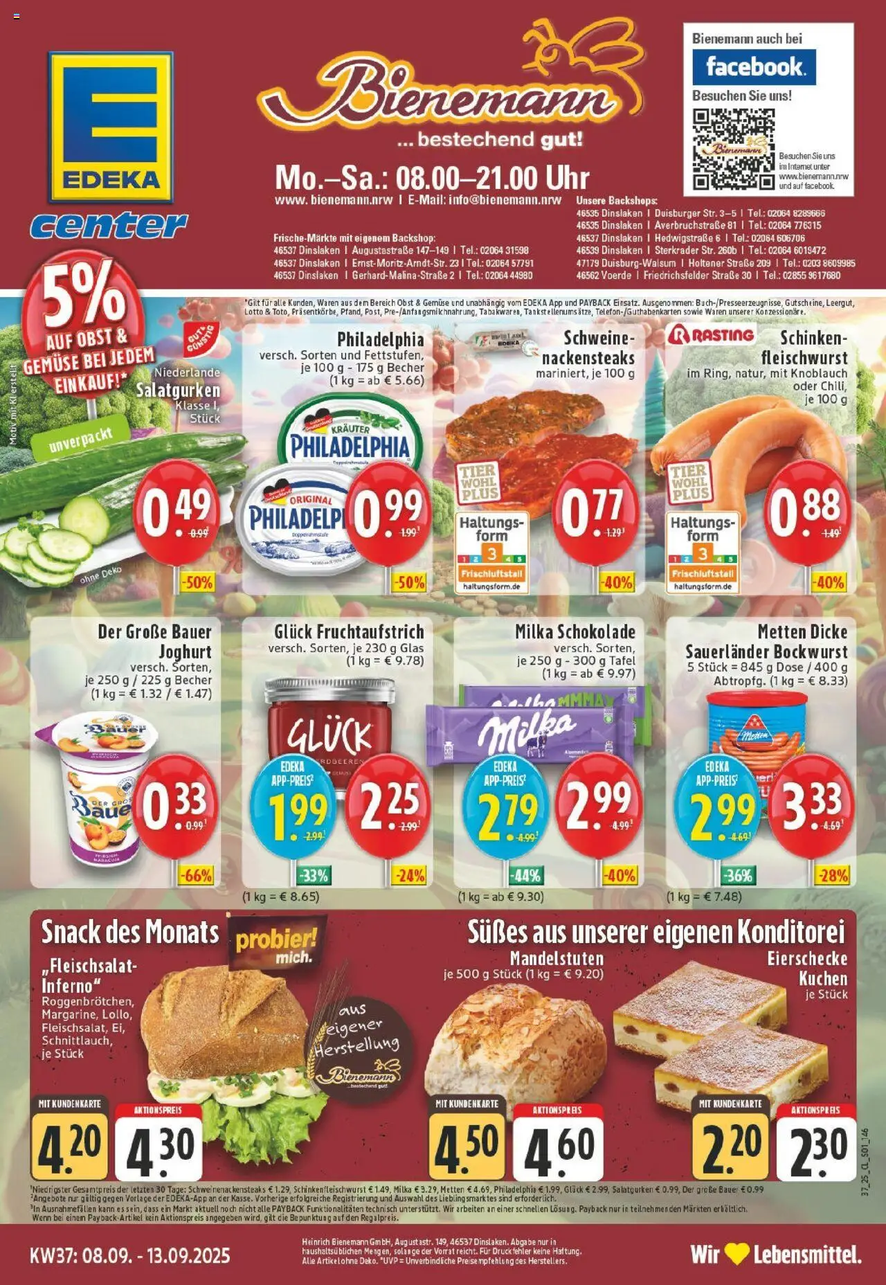 EDEKA Prospekt ab 07.09.2025 - Prospekt Dinslaken Online