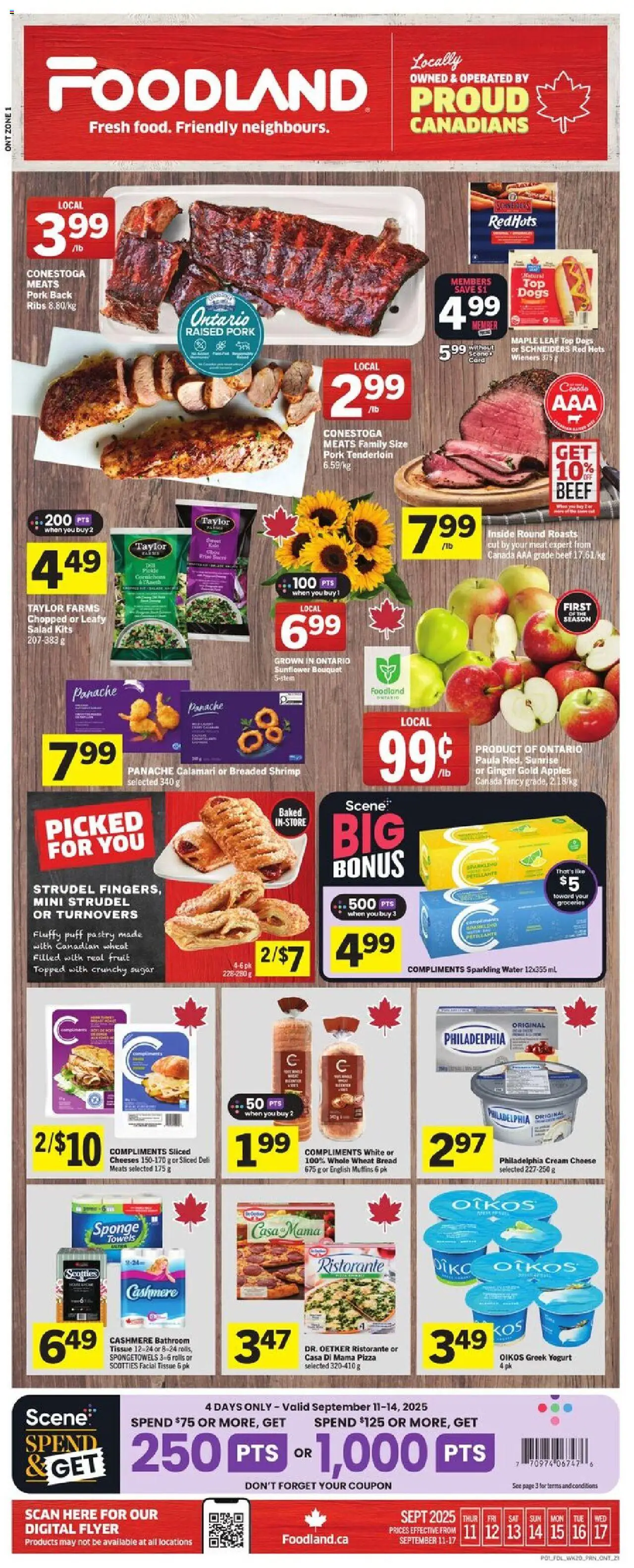 Foodland flyer valid from Sep 11, 2025 - page number 1