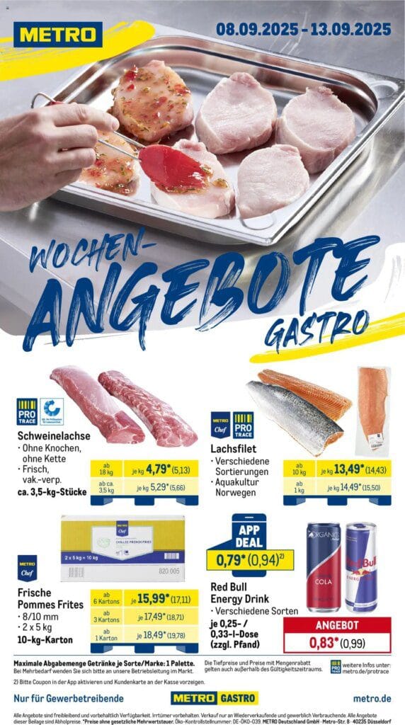 Metro Prospekt ab 08.09.2025 - Wochen-Angebote Gastro
