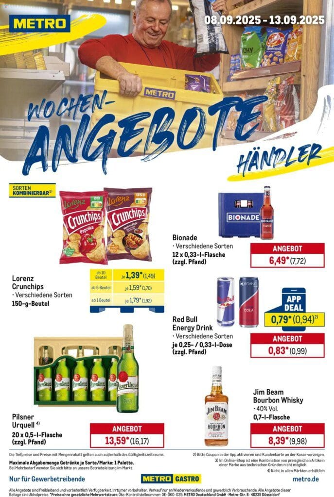 Metro Prospekt ab 08.09.2025 - Wochen-Angebote Händler