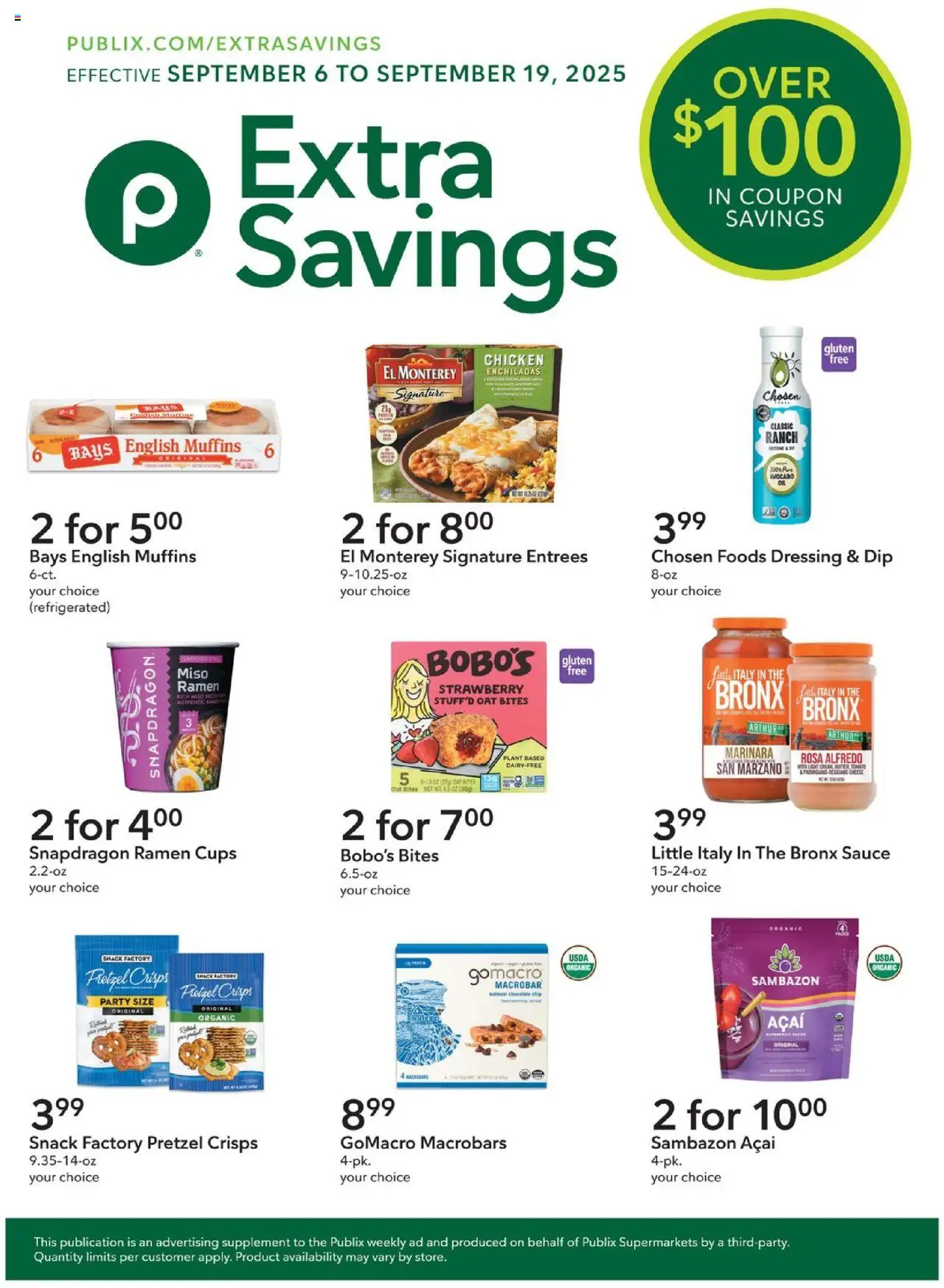 Publix Weekly ad from (09/06/2025) - Ad this week, Flyer - Page number 1