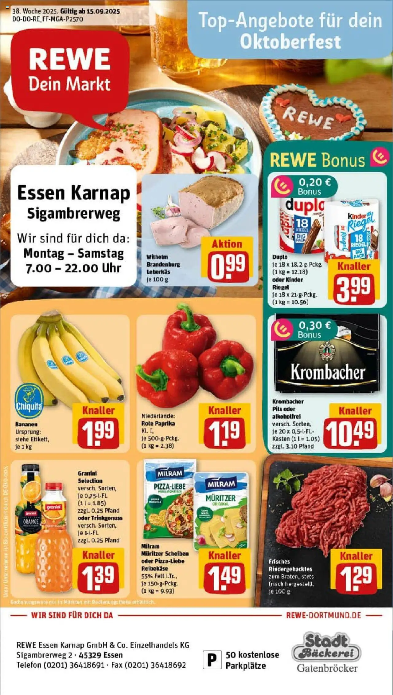REWE Prospekt ab 15.09.2025 nächste Woche - Prospekt Essen
