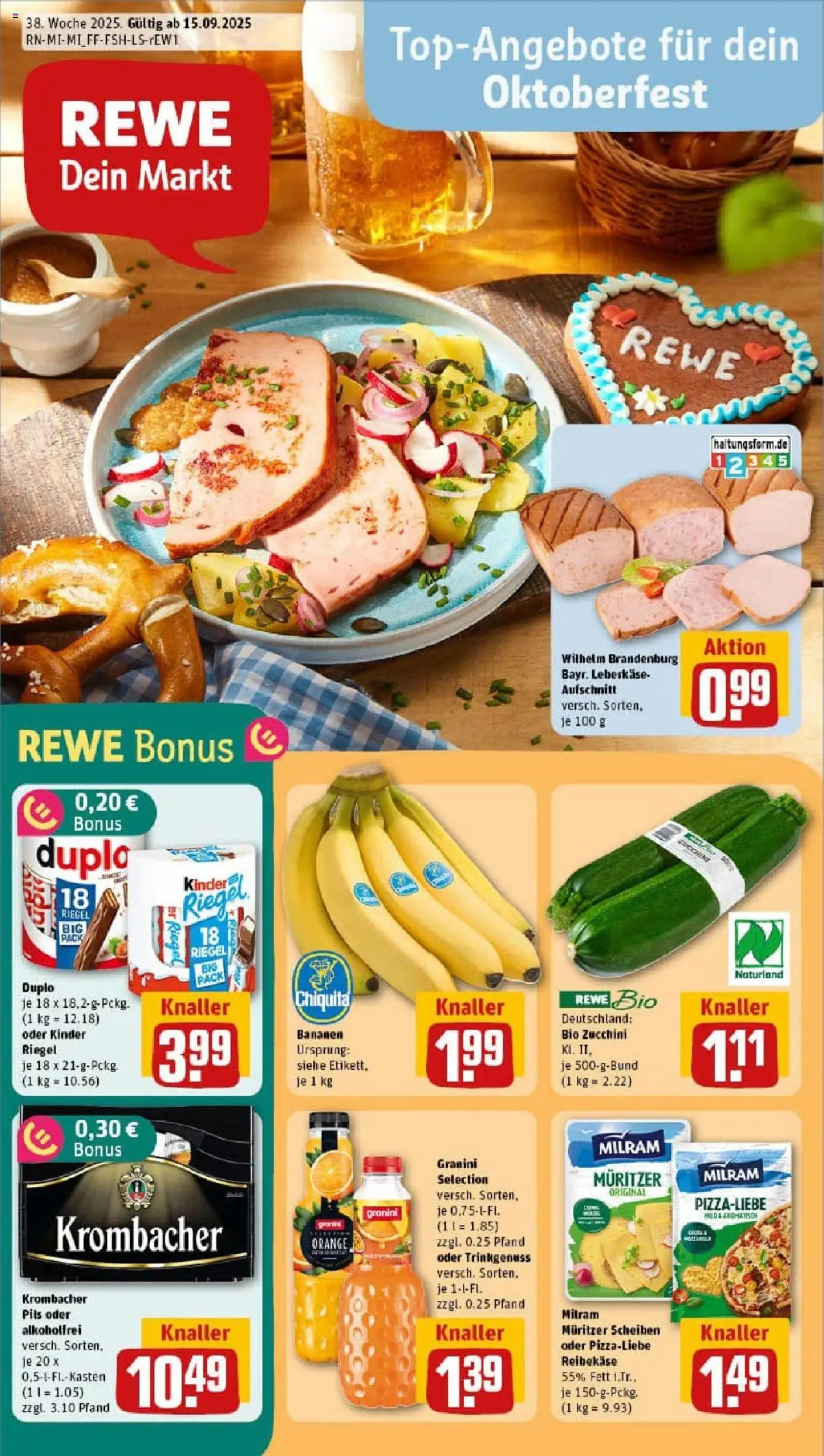 REWE Prospekt ab 15.09.2025 nächste Woche - Prospekt Kelkheim / Fischbach