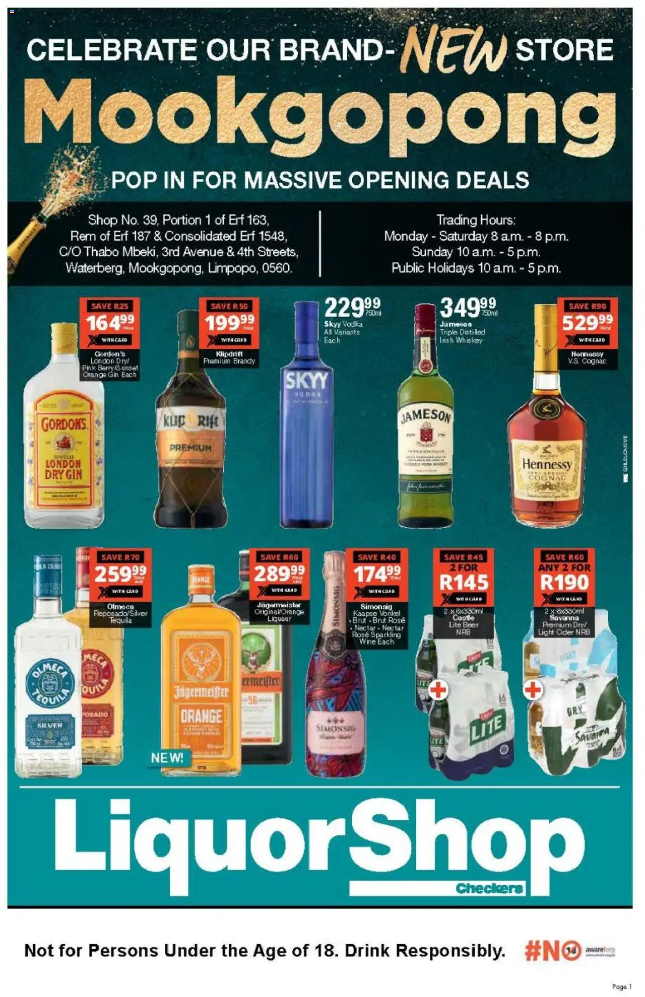 New Checkers catalogue – valid from 29.09.2025 | Page: 1 | Products: Cider, Wine, Vodka, Ensalada de quino