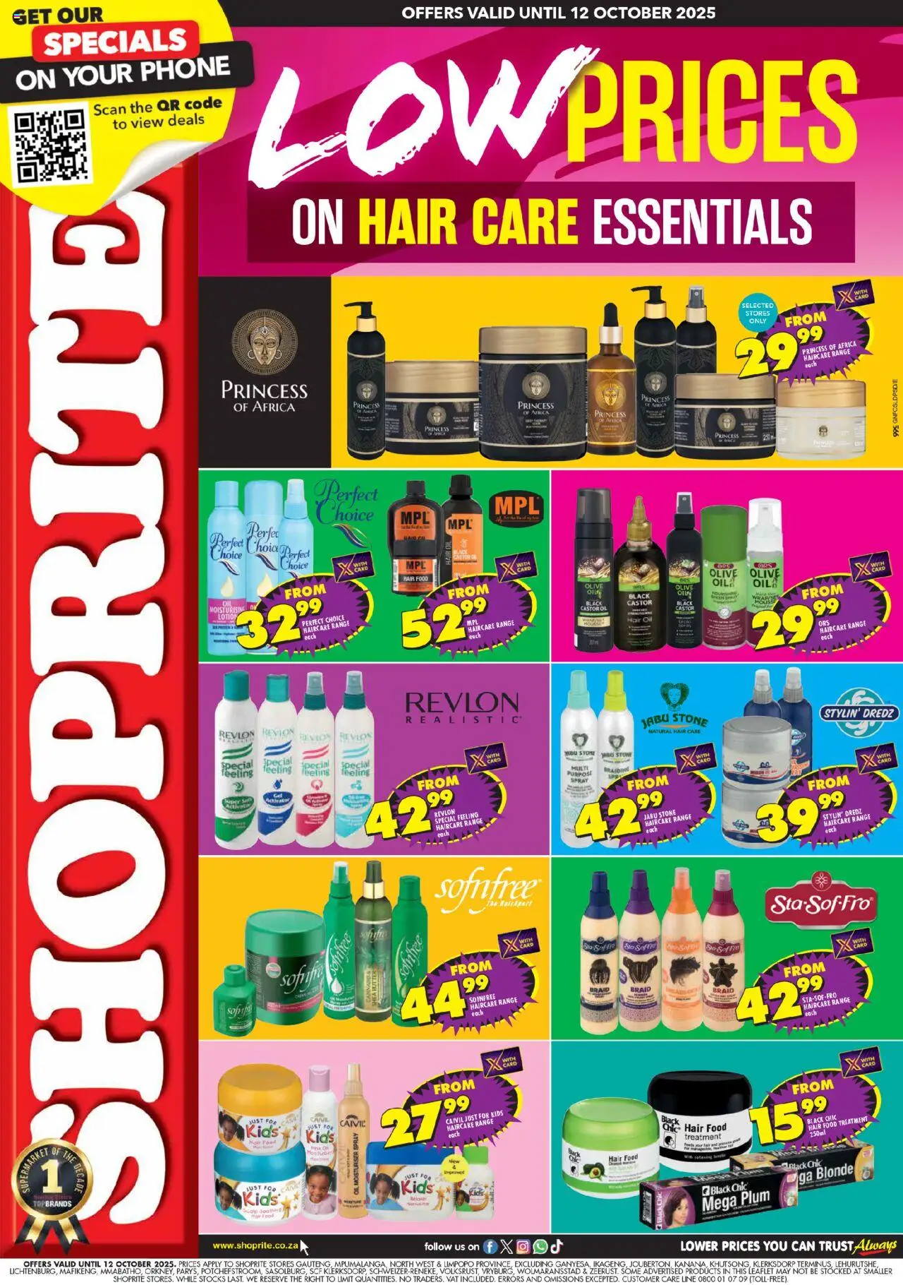 Shoprite Gauteng – Hair Care Essentials (01/10/2025 – 12/10/2025) → Online Catalogue