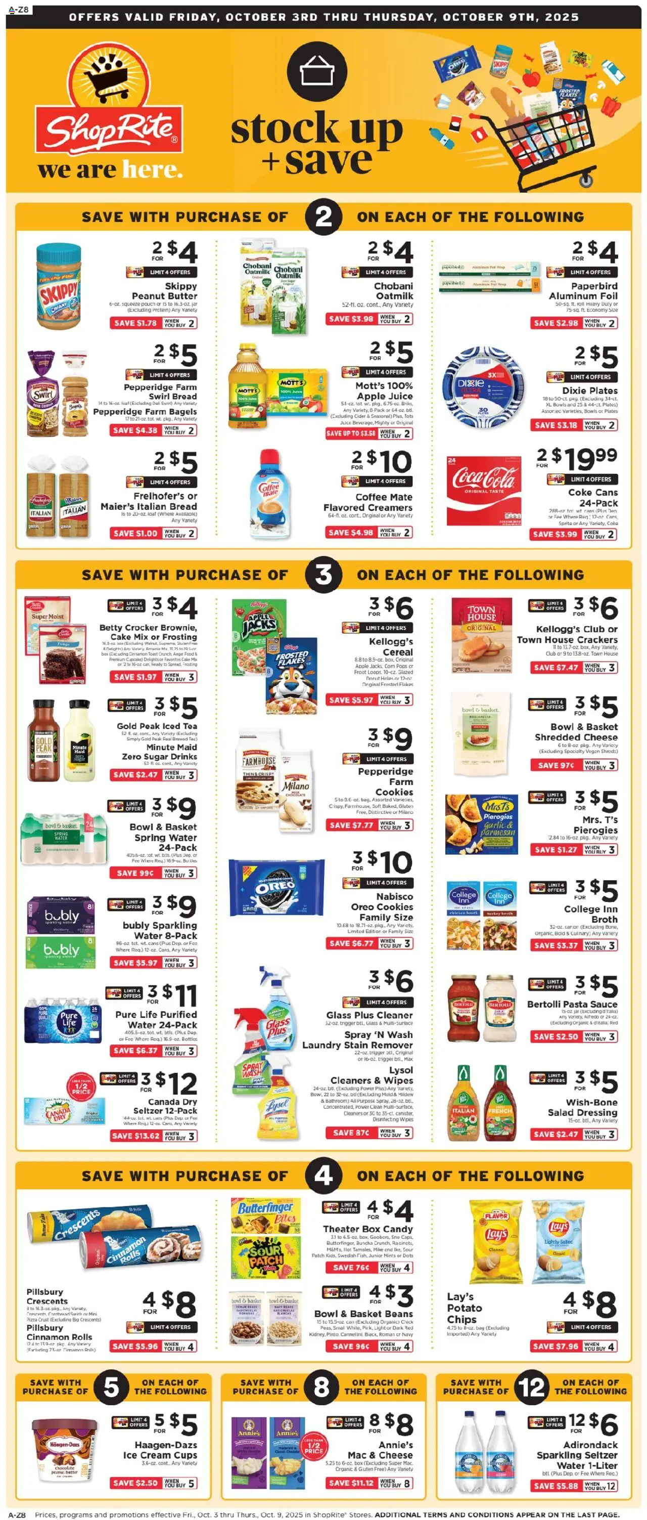 ShopRite Weekly Ad 2 - valid from 02.10.2025 | Page: 1 | Products: Coffee, Pasta, Sugar, Cupcake