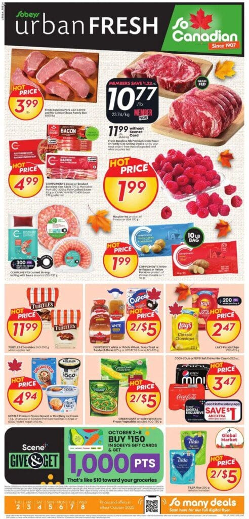 Sobeys – Weekly Flyer – Urban Fresh from Oct 2, 2025 > weekly specials & deals