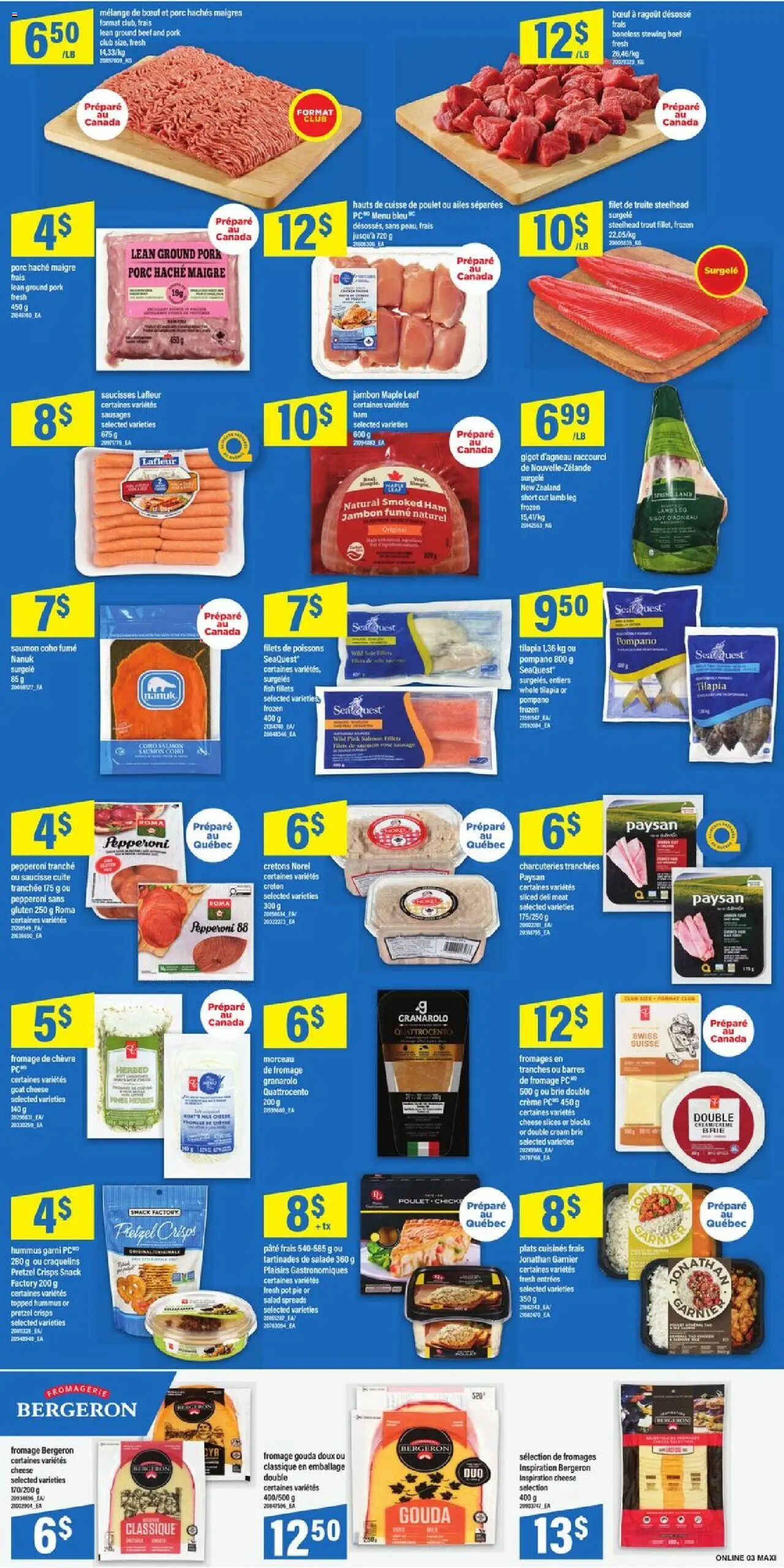 Maxi flyer valid from 02.10.2025 | Page: 7 | Products: Fish, Beef, Cream, Cheese