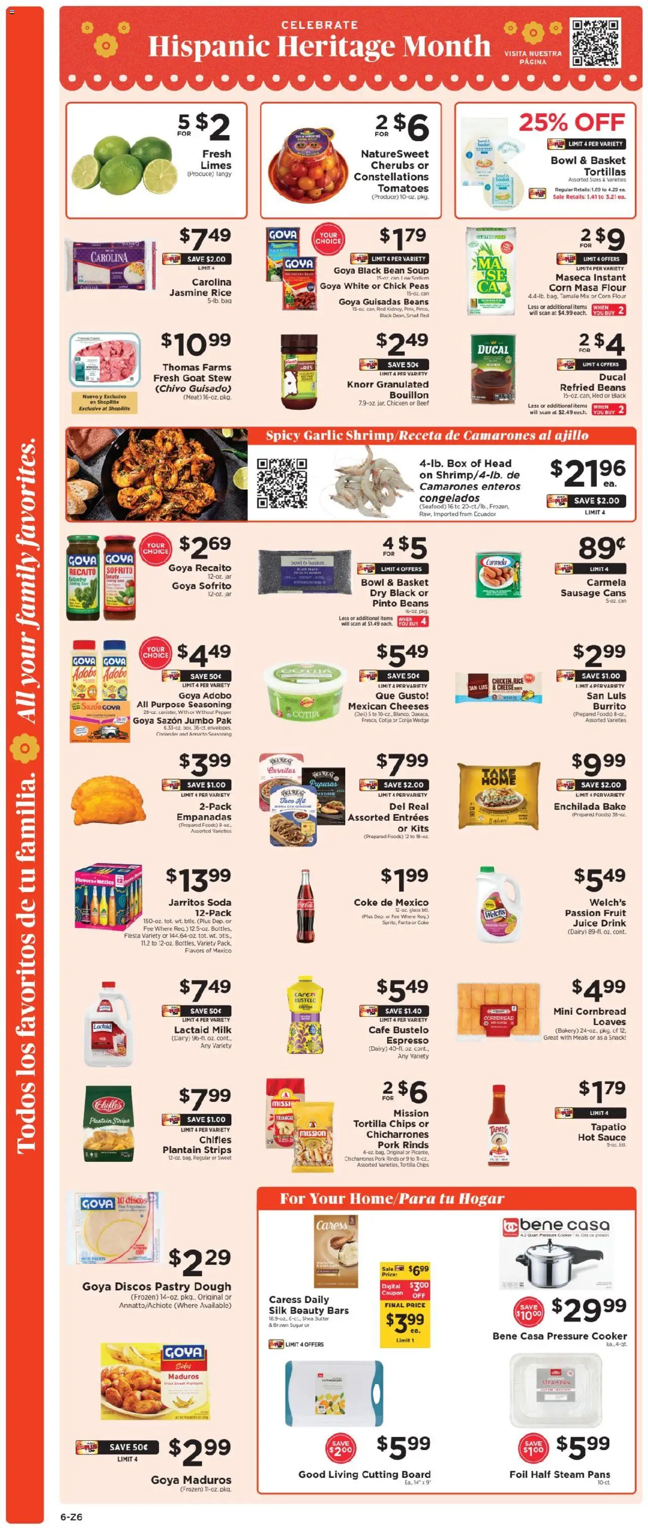 ShopRite Weekly Ad - valid from 02.10.2025 | Page: 8 | Products: Pan, Pork, Chips, Sugar
