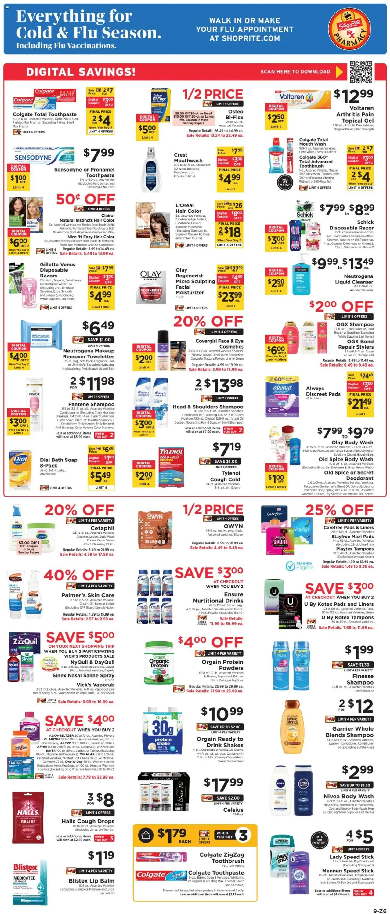 ShopRite Weekly Ad - valid from 02.10.2025 | Page: 11 | Products: Powder, Hair color, Antiperspirant, Toothbrush