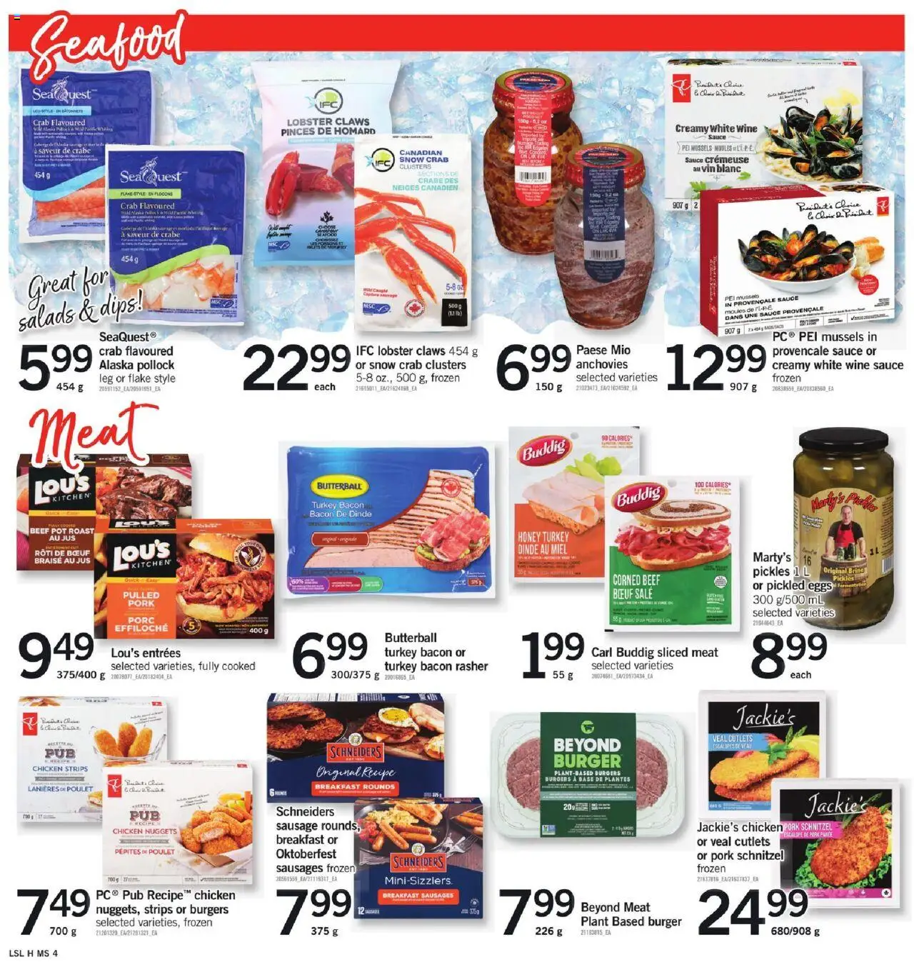 Loblaws flyer valid from 02.10.2025 | Page: 13 | Products: Beef, Eggs, Chicken, Pork