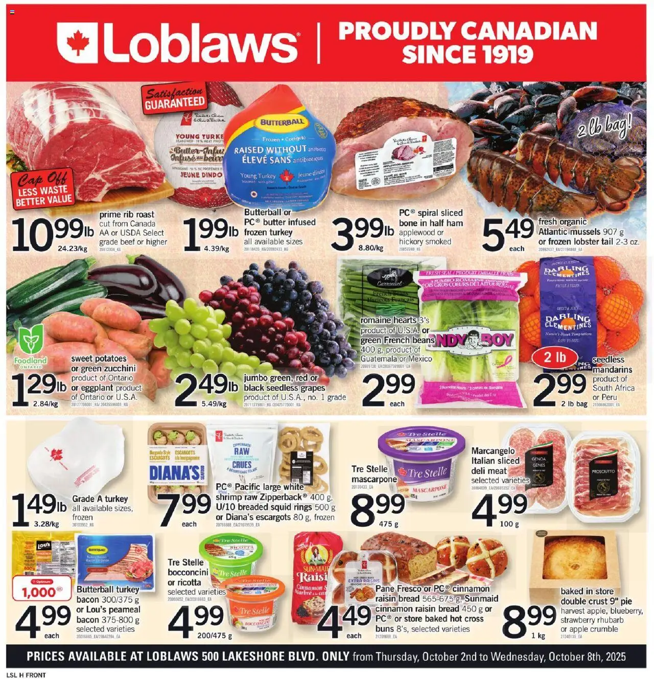 Loblaws flyer – ON from Oct 2, 2025 > weekly specials & deals