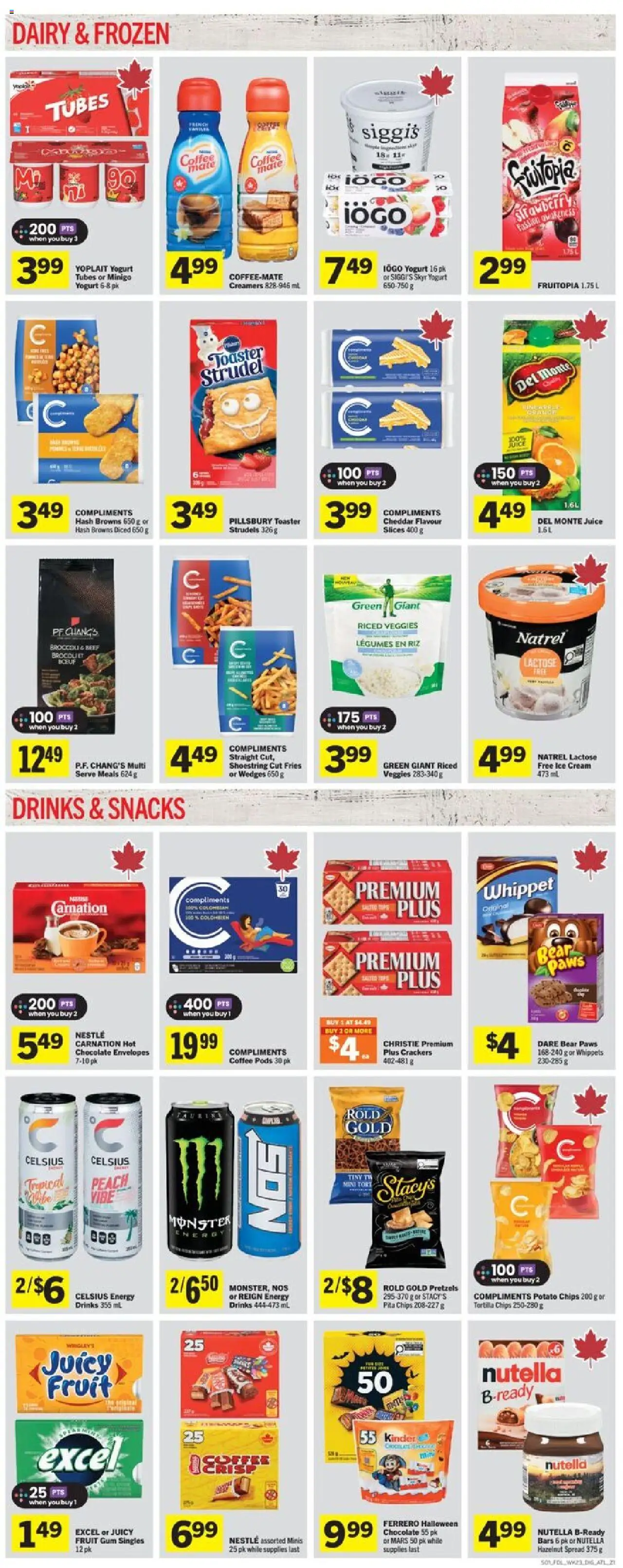 Foodland flyer valid from 02.10.2025 | Page: 7 | Products: Chips, Cream, Coffee, Juice
