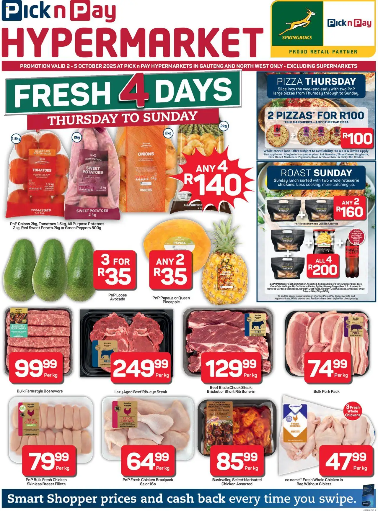 Pick n Pay Inland provinces – Hypermarket Fresh Specials (02/10/2025 – 05/10/2025) Online