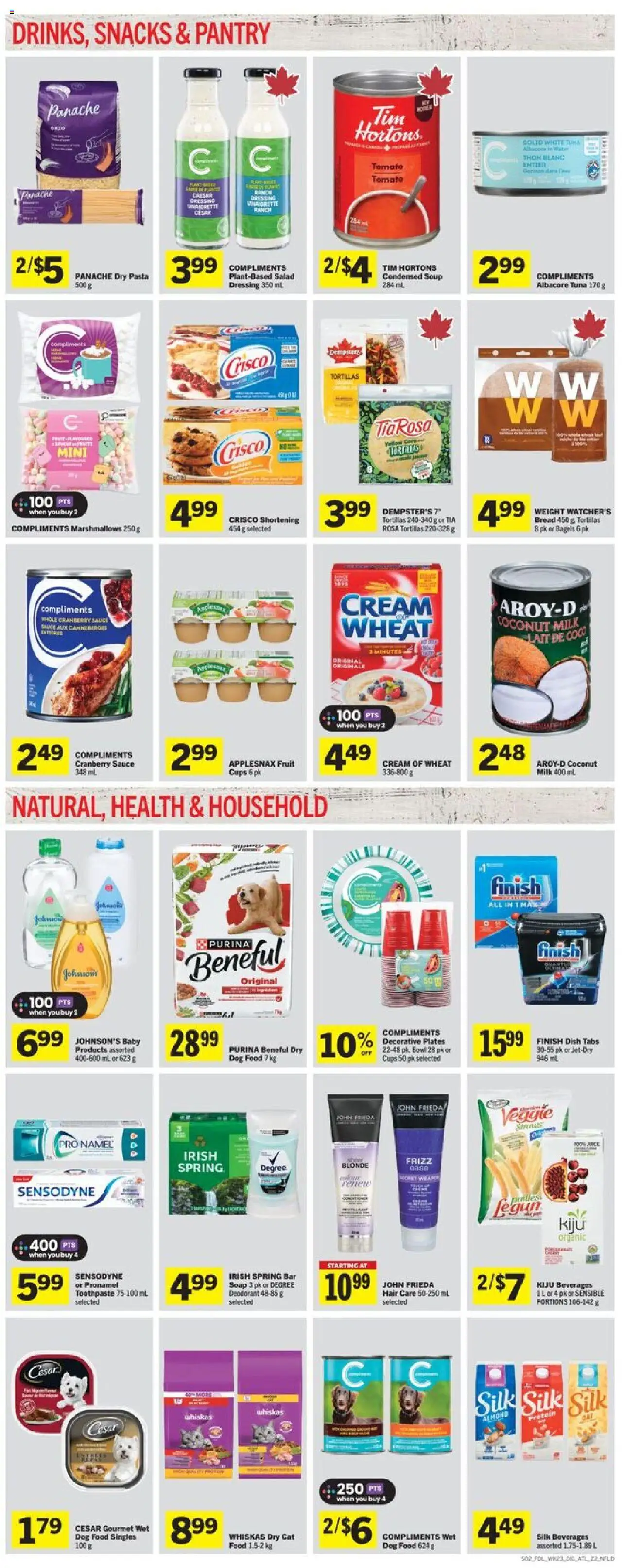 Foodland flyer valid from 02.10.2025 | Page: 8 | Products: Cream, Deodorant, Toothpaste, Bread