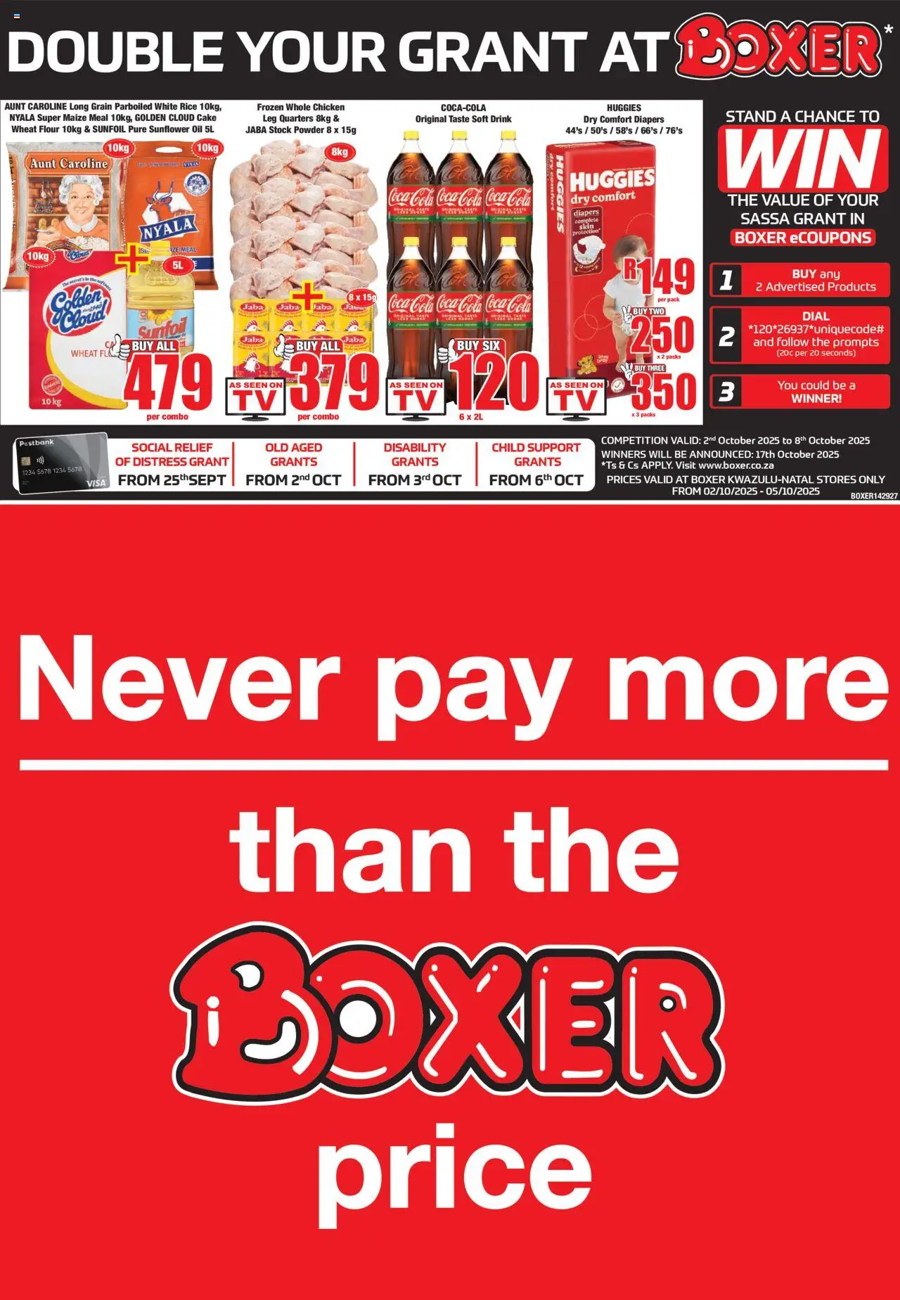 Boxer – KwaZulu-Natal – Weekly Specials (02/10/2025 – 05/10/2025) Online