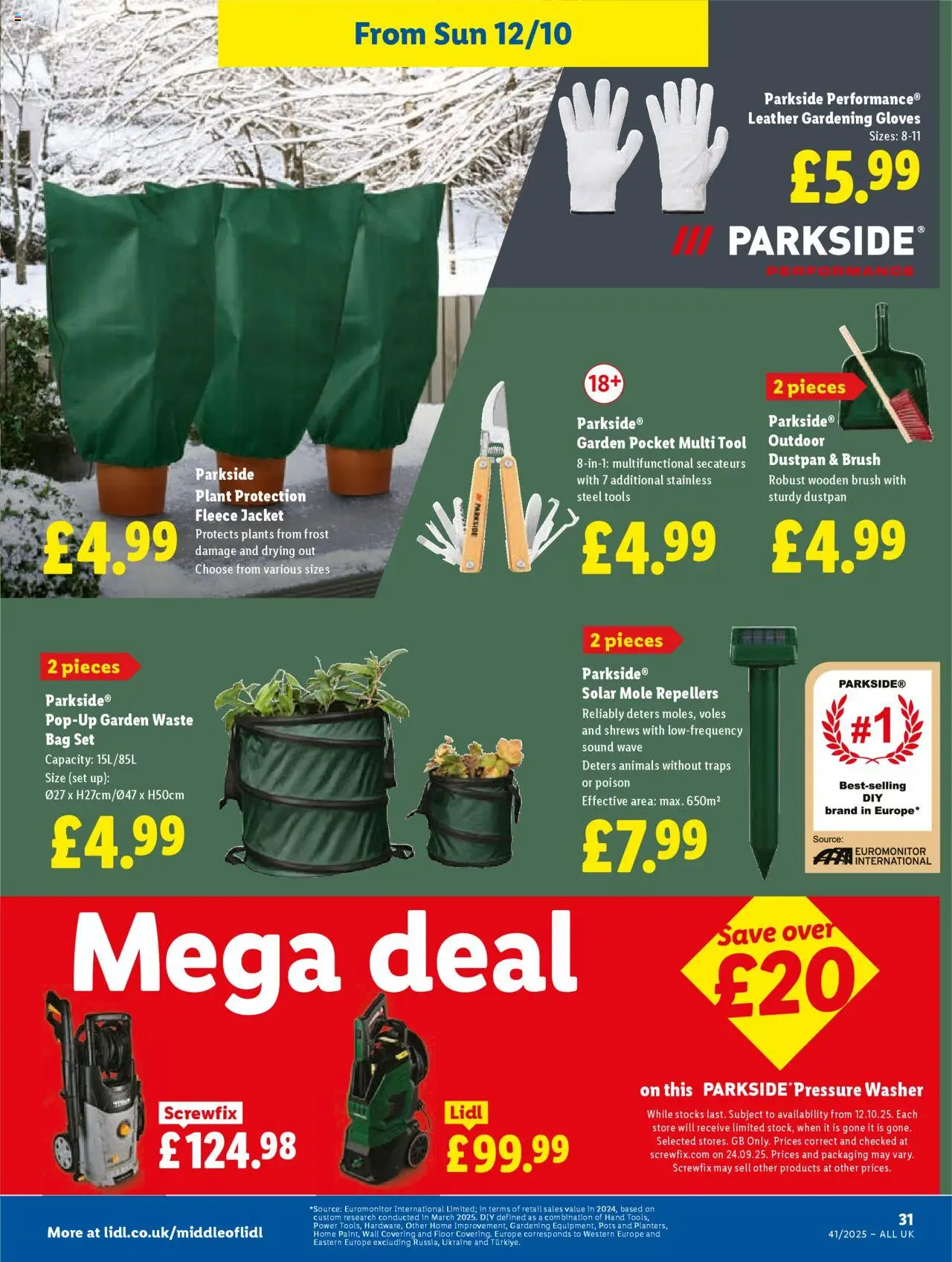 {H1} | Page: 31 | Products: Pressure washer, Brush, Jacket, Bag