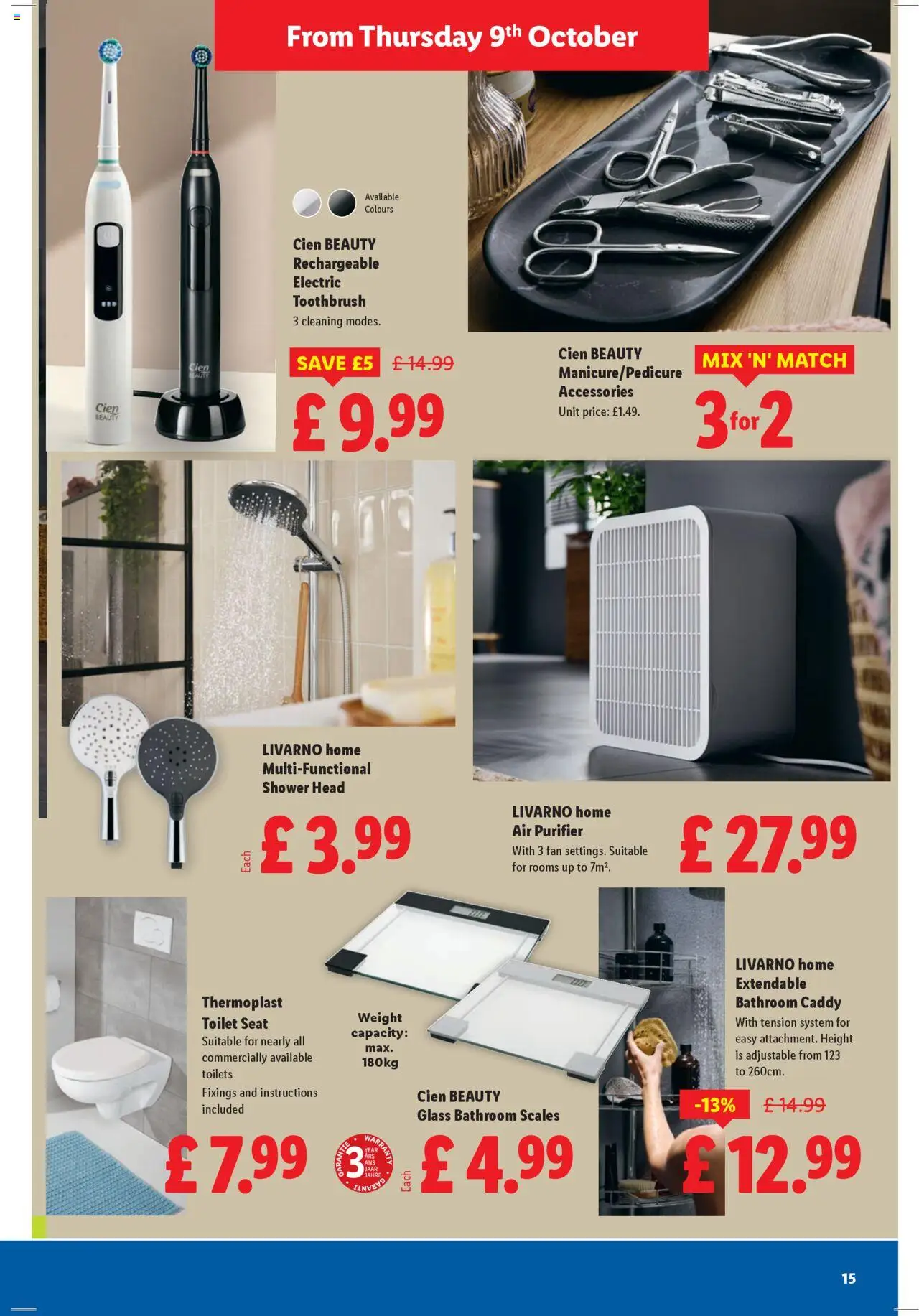 {H1} | Page: 15 | Products: Shower, Weight, Fan, Electric toothbrush {H1} | Page: 15 | Products: Shower, Weight, Fan, Electric toothbrush