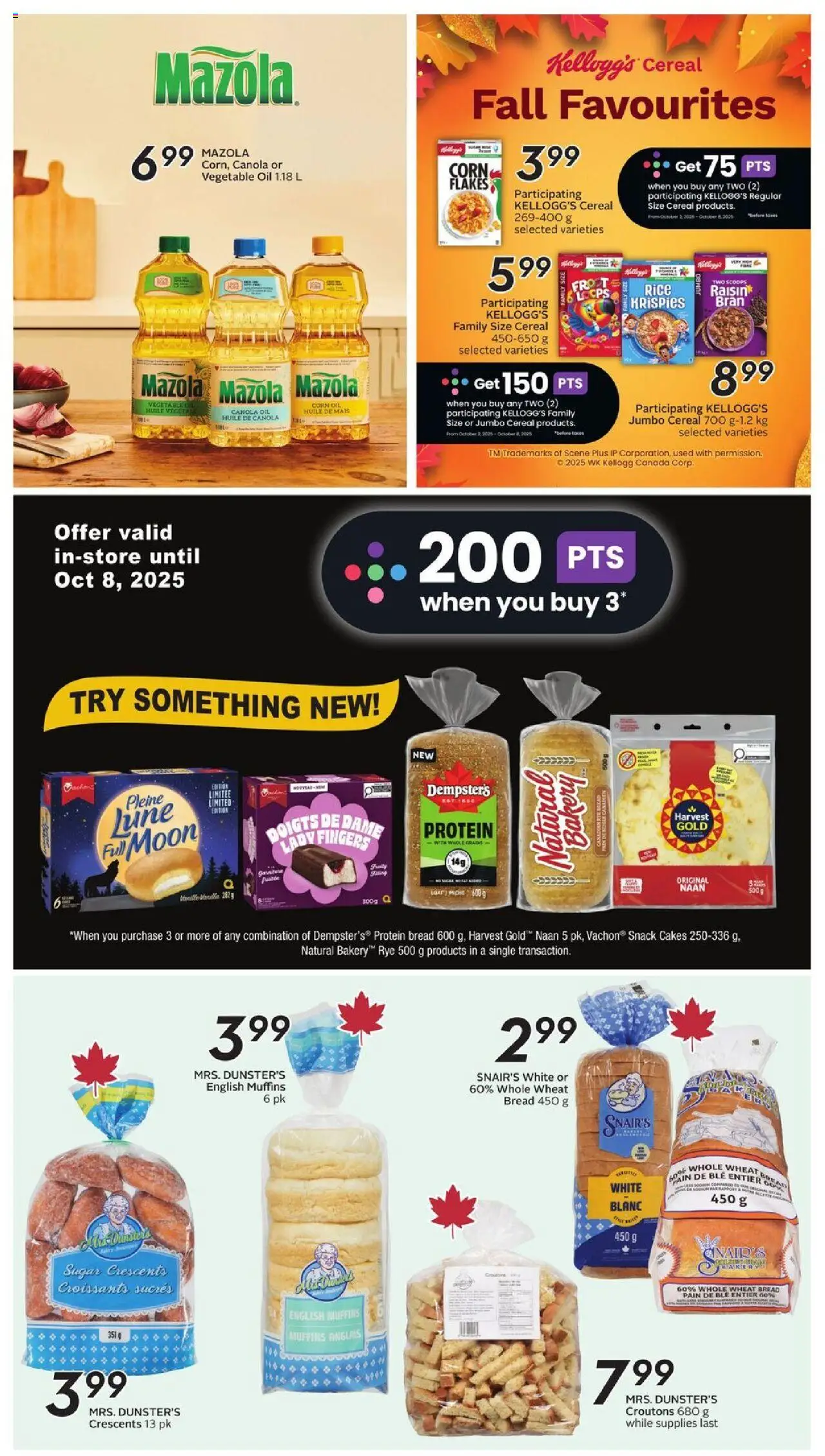 Sobeys flyer valid from 02.10.2025 | Page: 25 | Products: Rice, Bakery, Oil, Bread