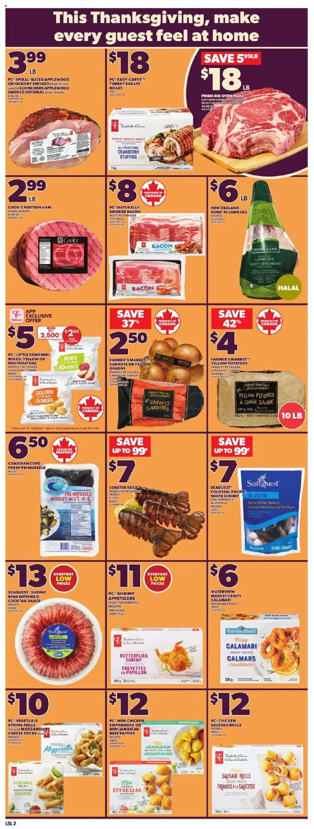 Loblaws flyer valid from 02.10.2025 | Page: 5 | Products: PC, Turkey, Potatoes, Oven