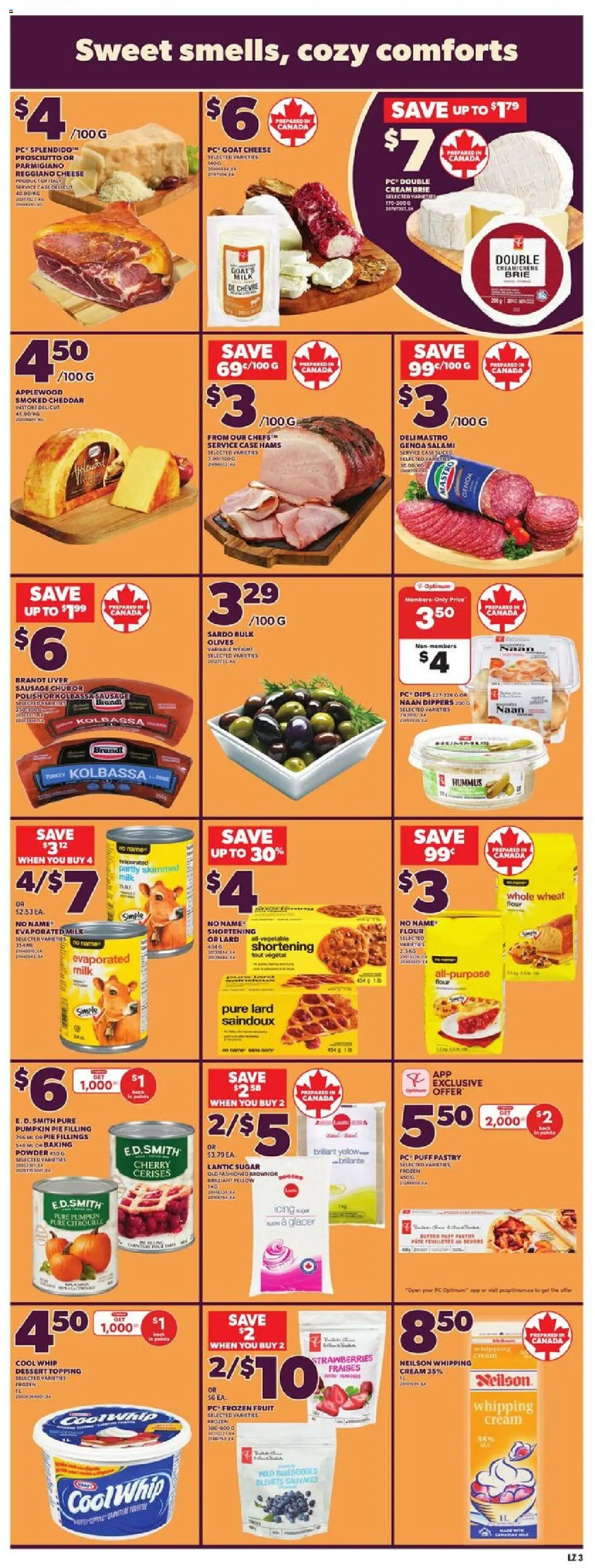 Loblaws flyer valid from 02.10.2025 | Page: 6 | Products: Cream, PC, Milk, Cheese