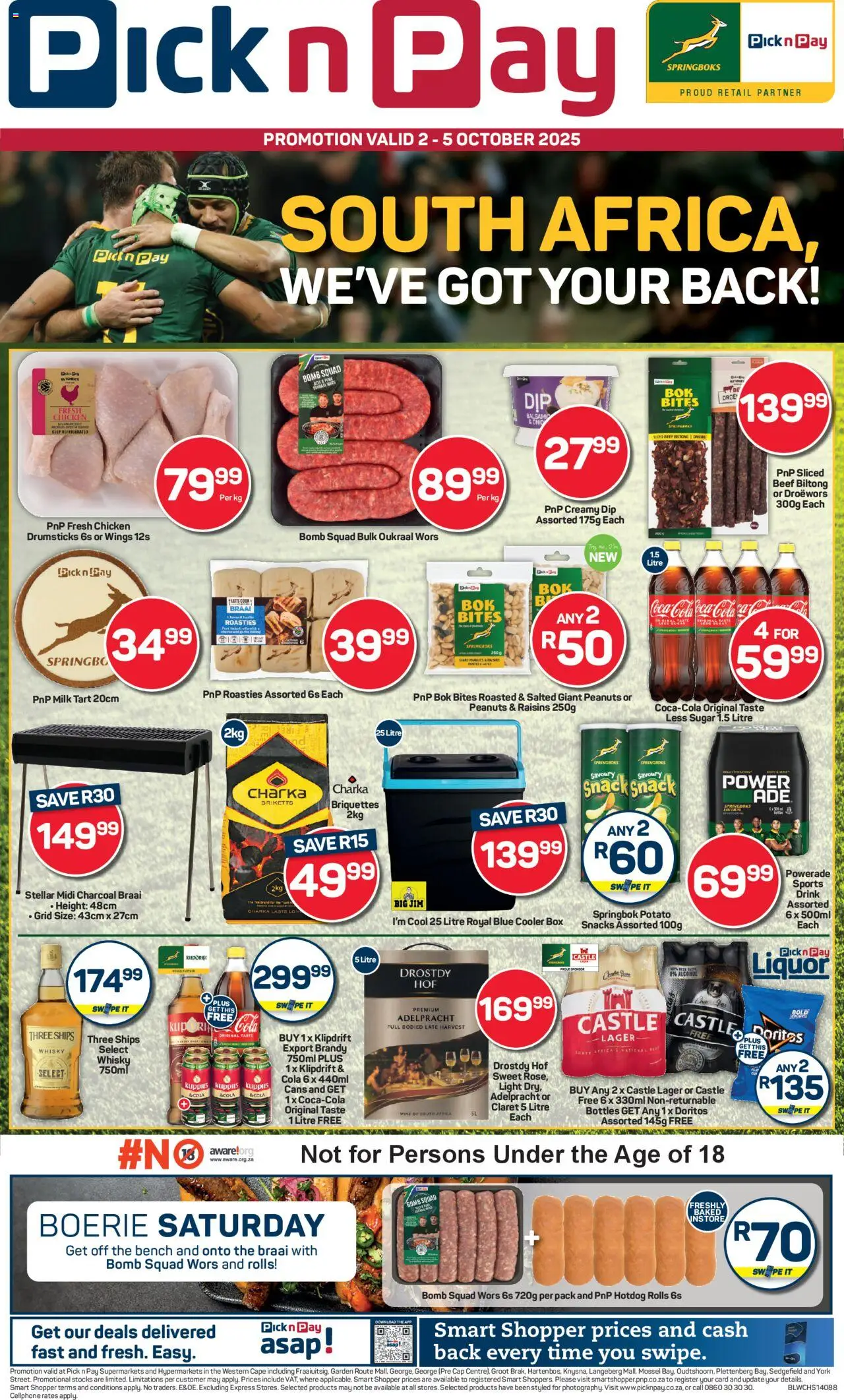 Pick n Pay Western Cape – Rugby Weekend Specials (02/10/2025 – 05/10/2025) Online