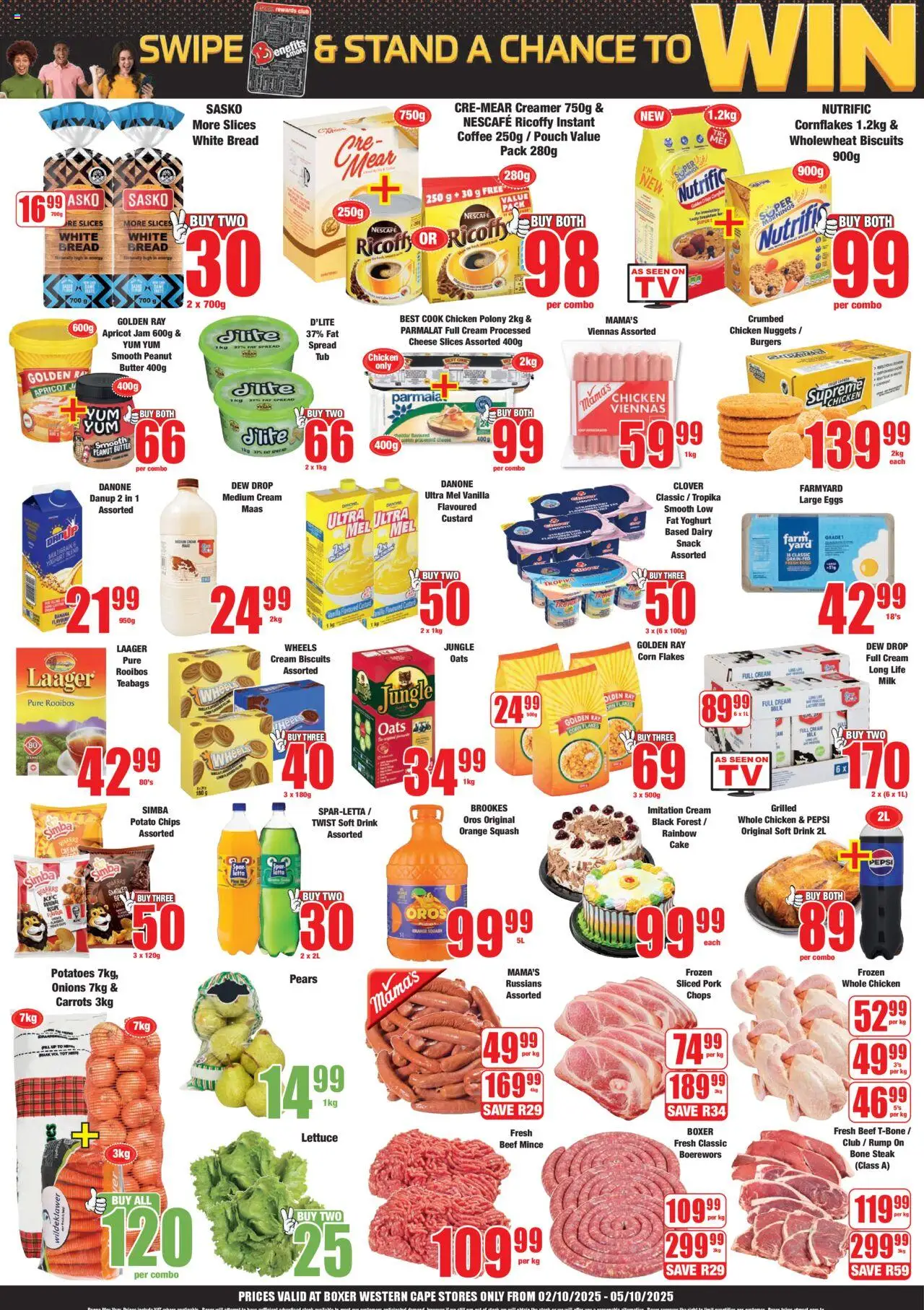 New Boxer catalogue – valid from 02.10.2025 | Page: 2 | Products: Yoghurt, Biscuits, Beef, Onions