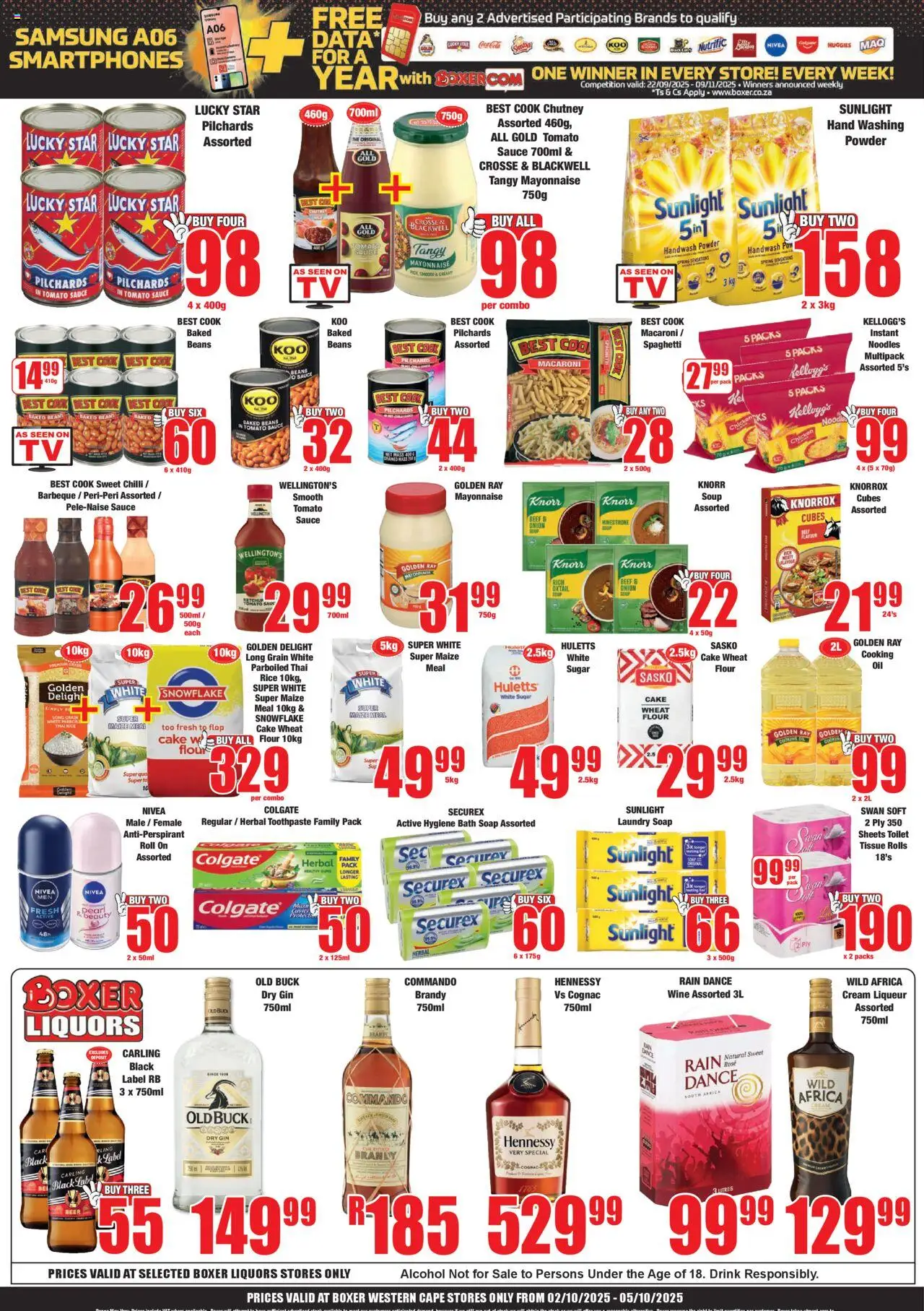 New Boxer catalogue – valid from 02.10.2025 | Page: 3 | Products: Baked beans, Bath, Soup, Soap