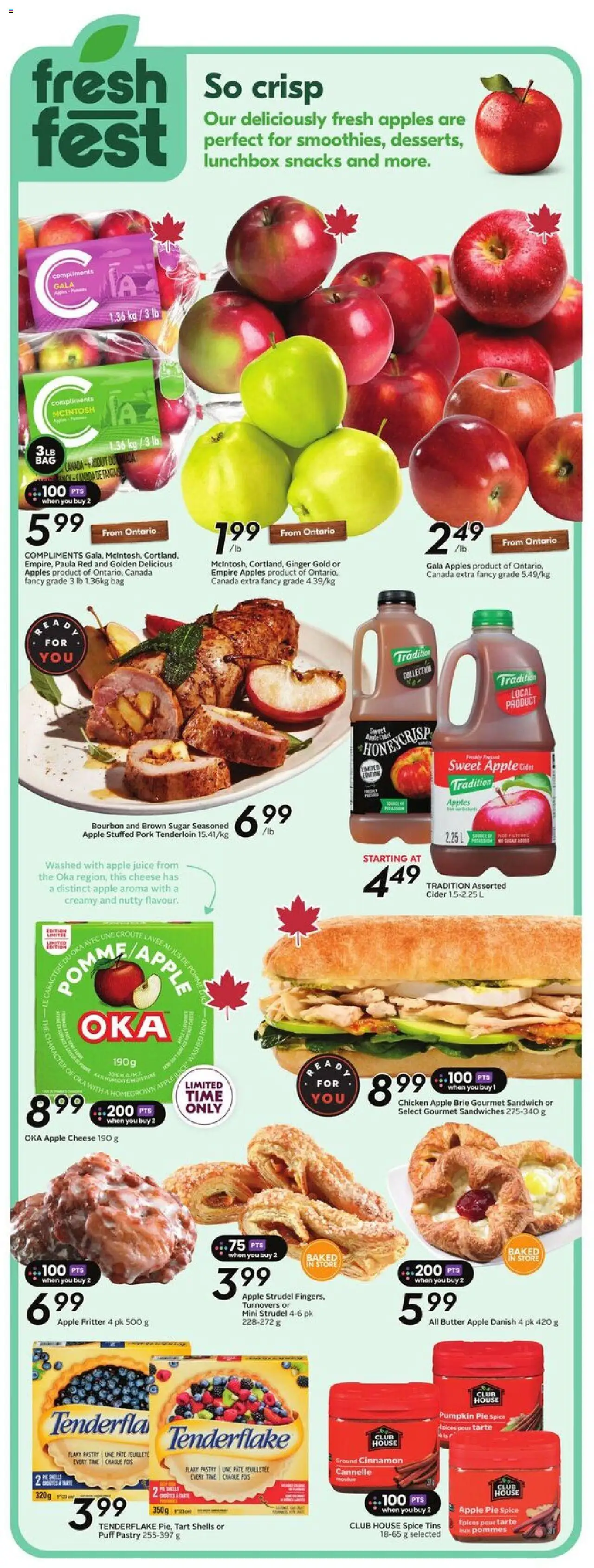 Sobeys flyer valid from 02.10.2025 | Page: 8 | Products: Bourbon, Bag, Butter, Chicken