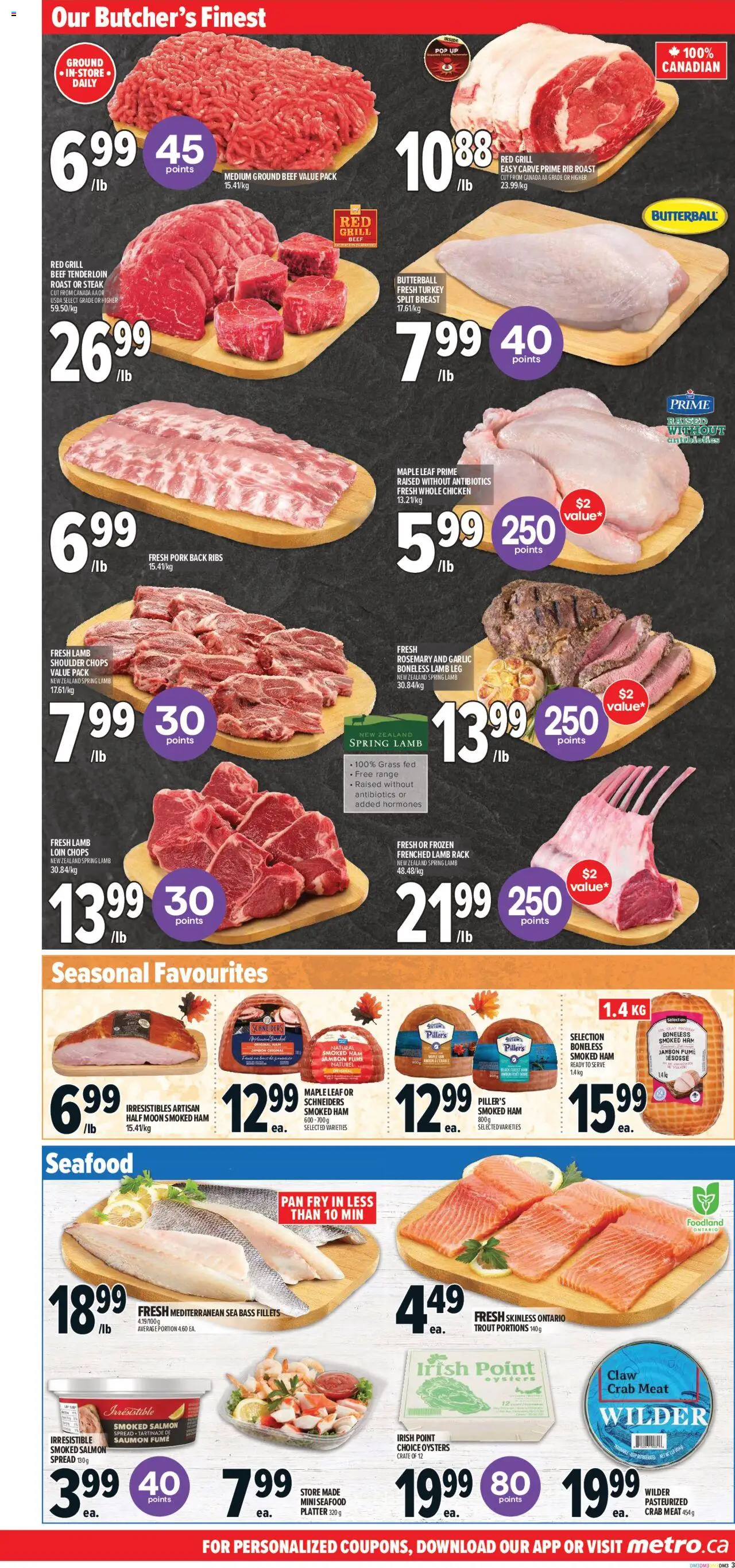 Metro flyer valid from 02.10.2025 | Page: 8 | Products: Beef, Ham, Chicken, Pork