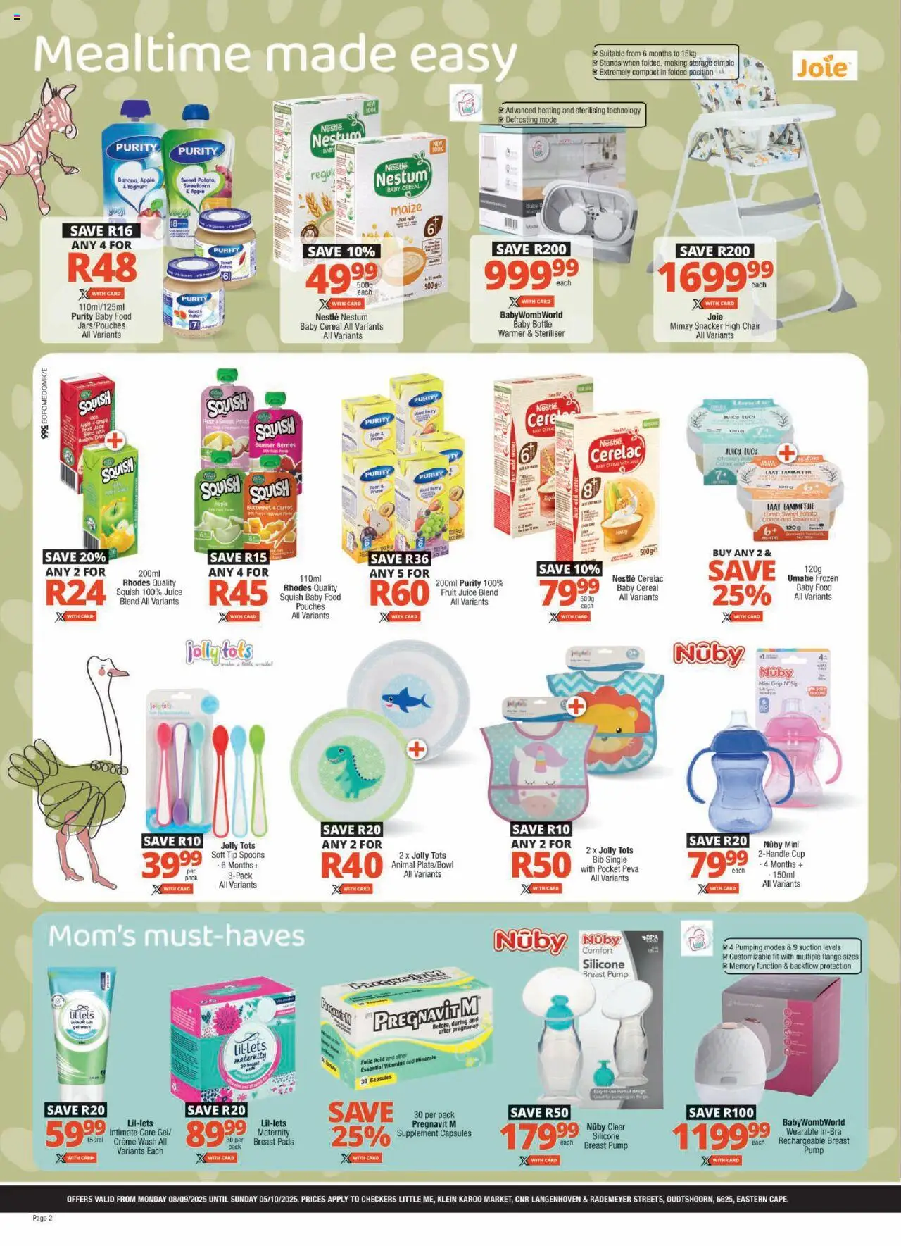 New Checkers catalogue – valid from 08.09.2025 | Page: 2 | Products: Chair, Juice, Silicone, Fruit