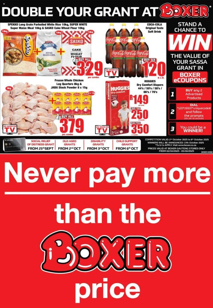 Boxer – Gauteng – Weekly Specials (02/10/2025 – 05/10/2025) Online