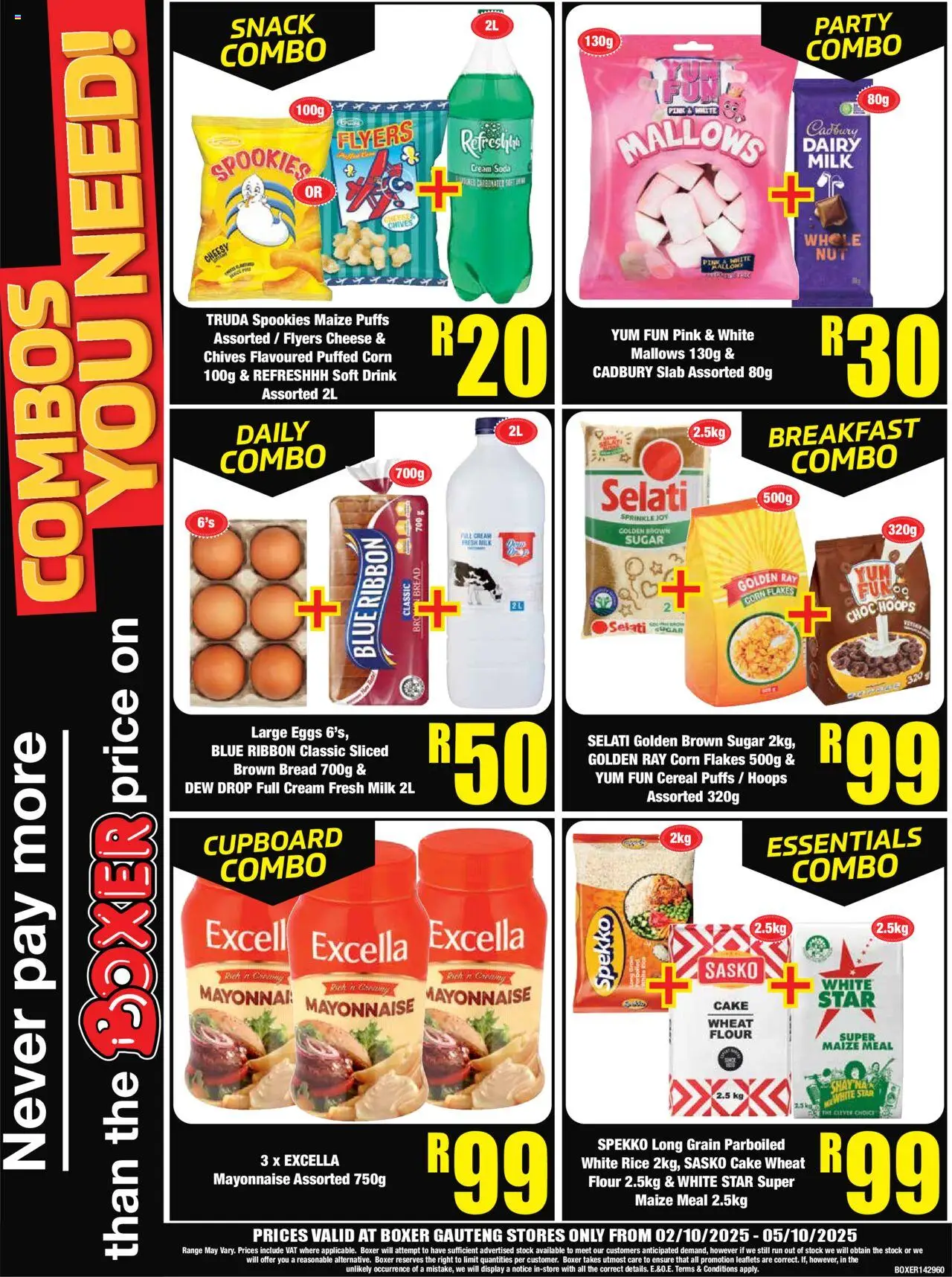 New Boxer catalogue – valid from 02.10.2025 | Page: 4 | Products: Milk, Cheese, Cream, Flakes