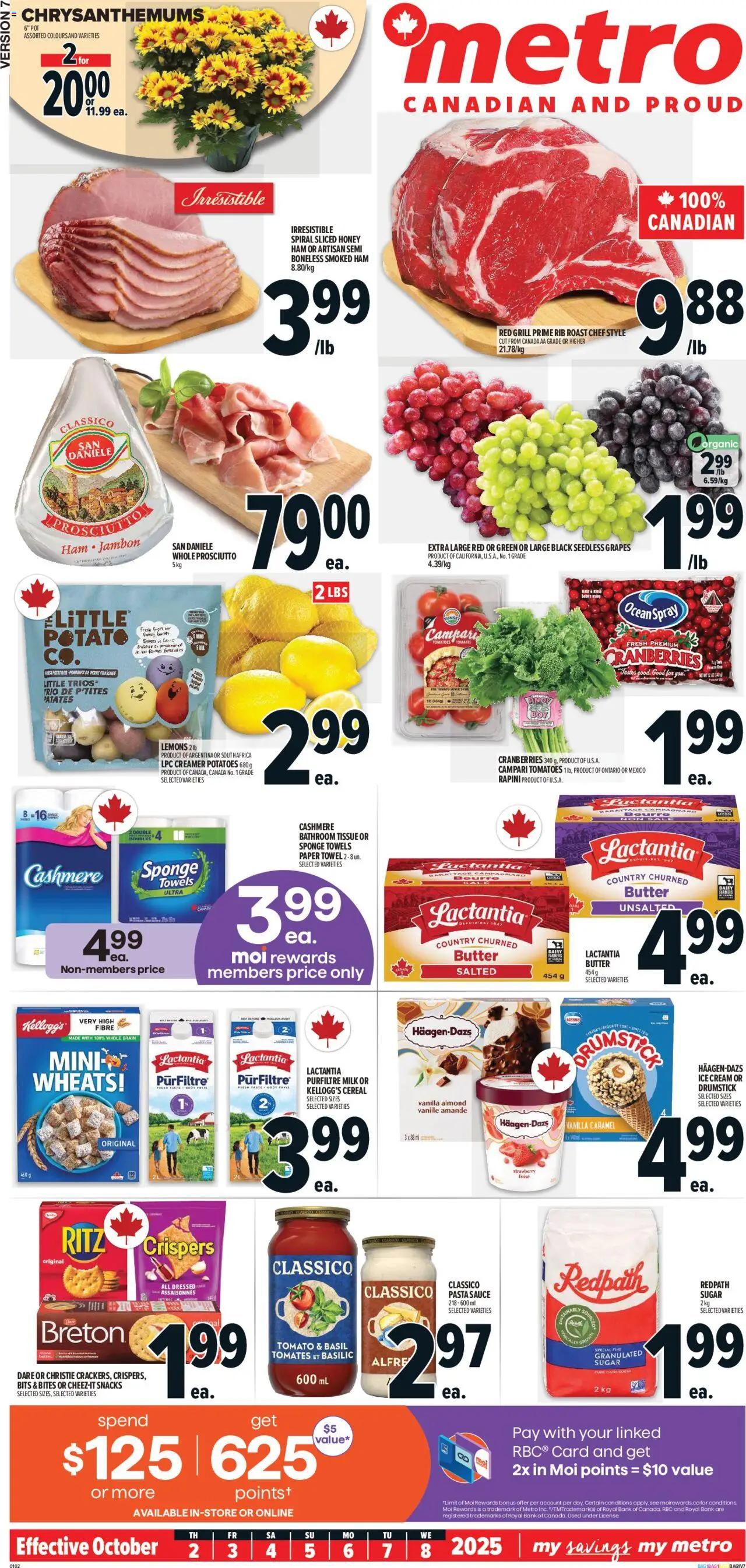 Metro flyer valid from 02.10.2025 | Page: 2 | Products: Pasta, Sponge, Butter, Ham