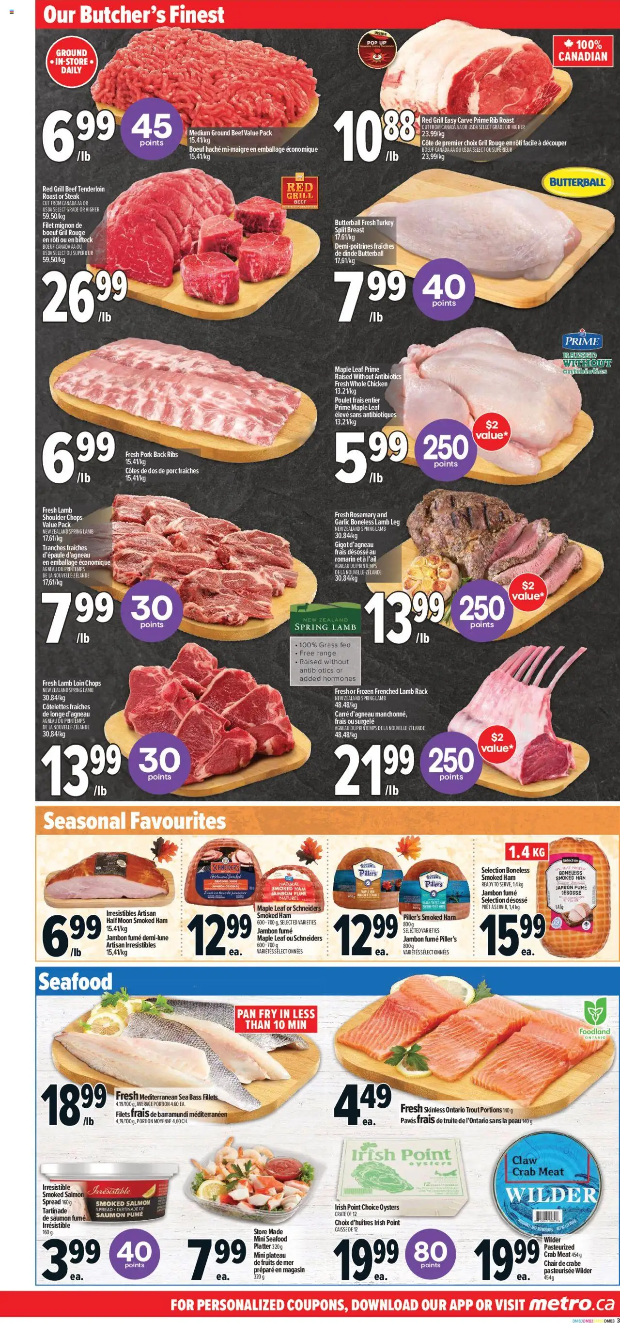 Metro flyer valid from 02.10.2025 | Page: 8 | Products: Turkey, Chair, Ham, Chicken