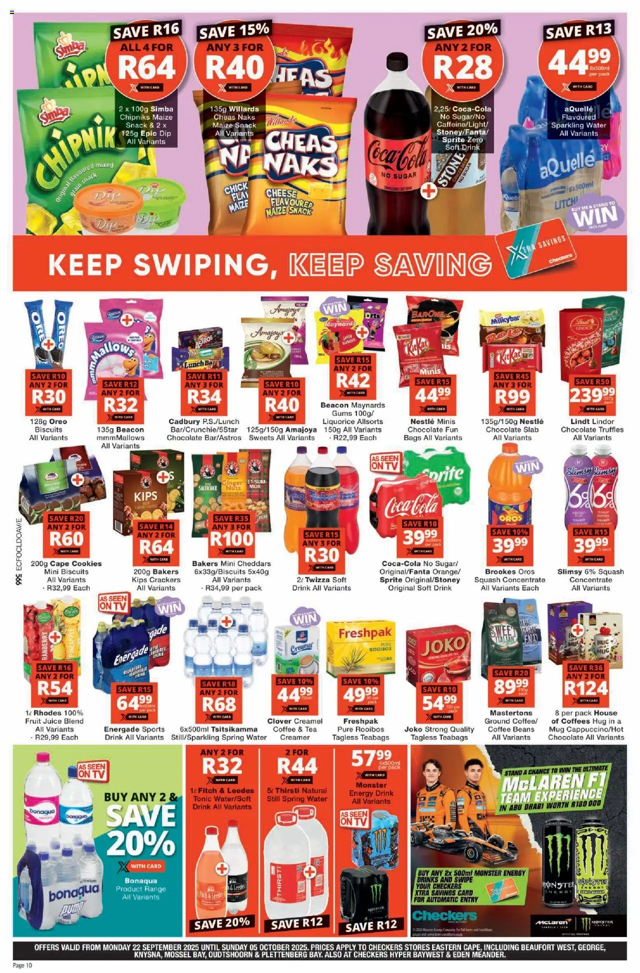 New Checkers catalogue – valid from 22.09.2025 | Page: 10 | Products: Coffee, Beer, Tea, Pineapple