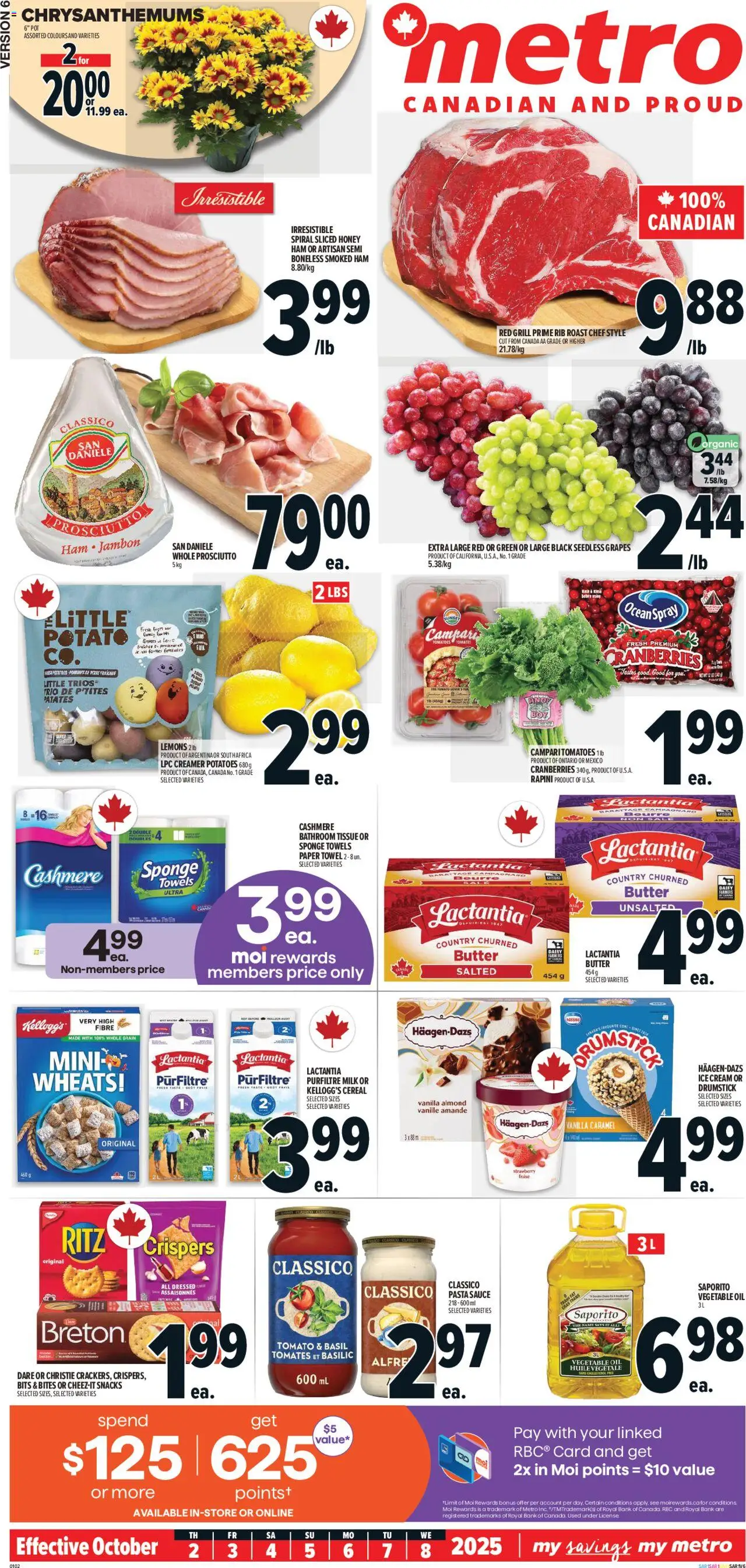 Metro flyer valid from 02.10.2025 | Page: 2 | Products: Pasta, Cream, Potatoes, Tomatoes